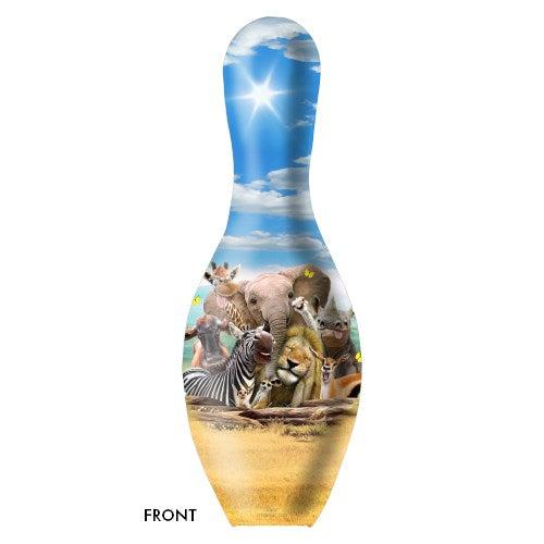 OnTheBallBowling African Animals Bowling Pins Set - Fun Animal-Themed Bowling Game for Kids & Adults - Perfect for Birthday Parties, Family Game Nights & Indoor Sports Activities