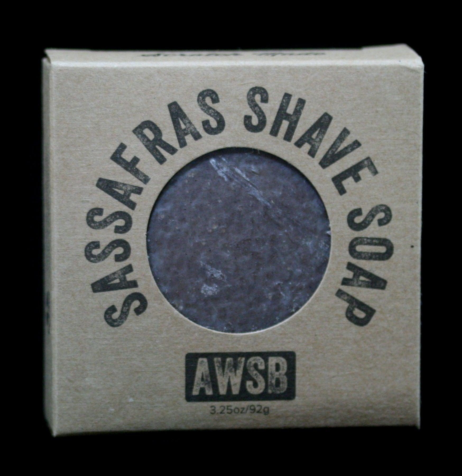 Organic Sassafras Shave Soap for Men - Natural & Vegan Shaving Cream with Shea Butter - Perfect for Sensitive Skin & Wet Shaving Routine