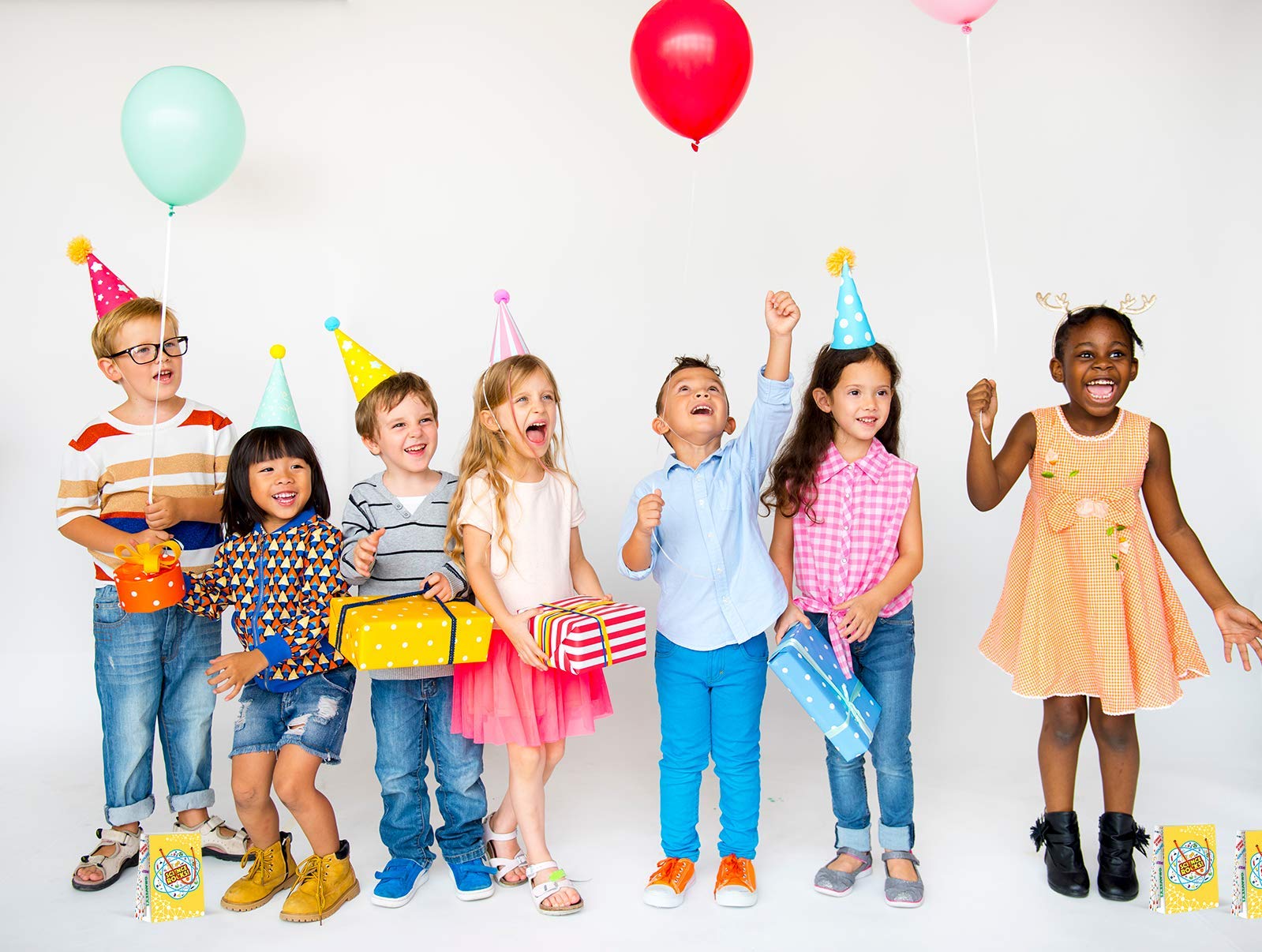 LARZN Premium Science Party Favor Bags - 12 Pack | Science Themed Treat & Gift Bags for School Celebrations, Birthday Parties & Classroom Decorations | Durable Goodie Bags for Kids Science Party Supplies