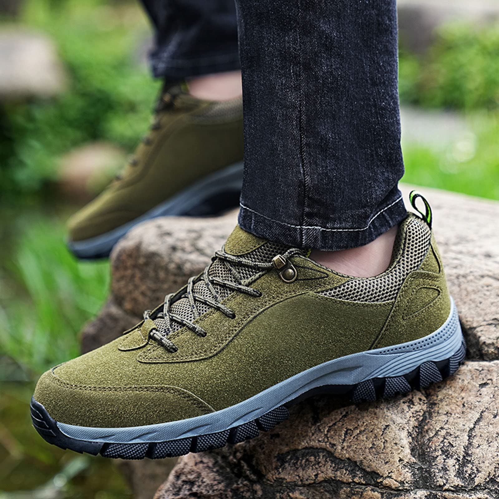 Men's Fashion Sneakers - Breathable Summer Sports Shoes with Soft & Thick Non-Slip Sole - Outdoor Hiking & Mountaineering Shoes - Comfortable Wide Width (Size 11) for Walking, Running & Daily Wear