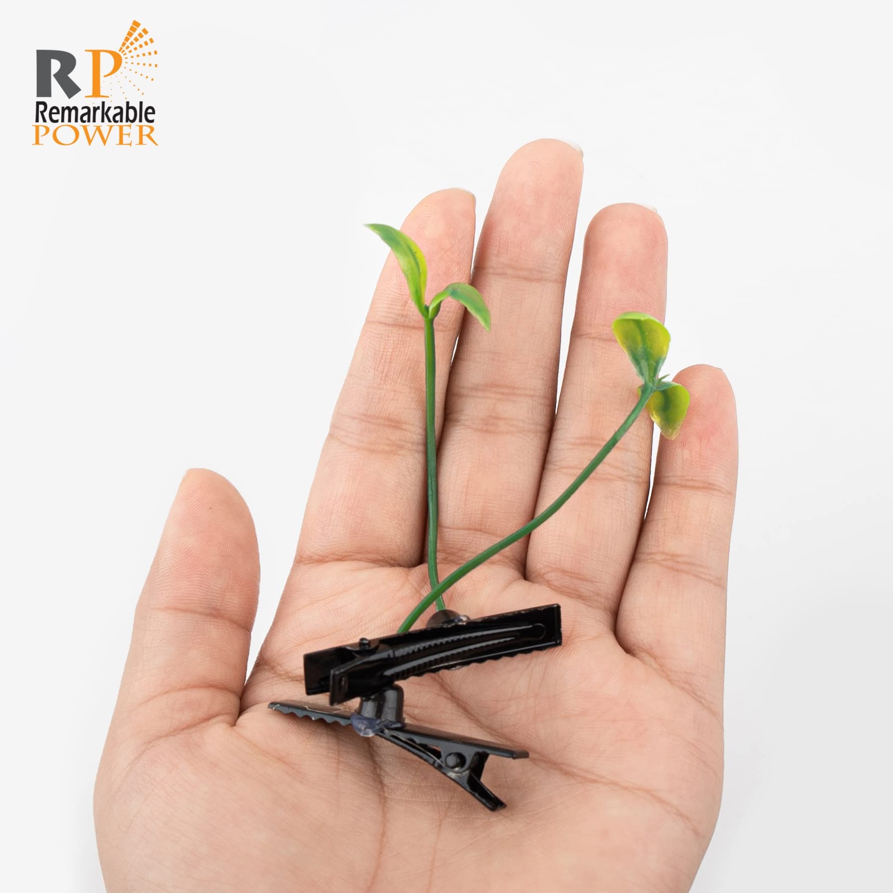 40 Pack RP Remarkable Power Plant Bean Sprout Hair Clips - Cute Pea Shaped Hairpins & Barrettes for Women and Girls | Perfect for School, Parties, and Daily Hairstyling