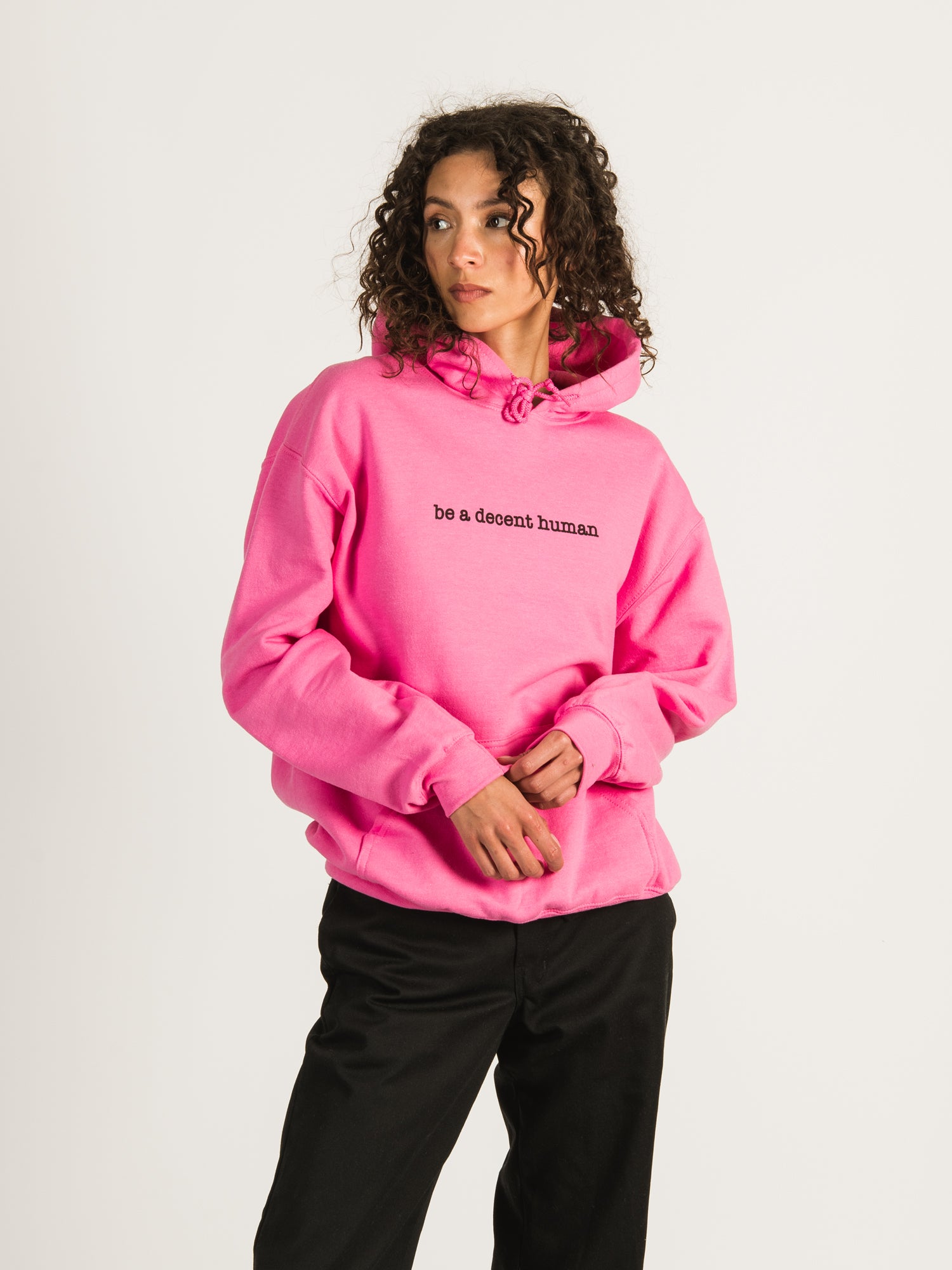 Barstool Sports 'Be A Decent Human' Pullover Hoodie - Men's Casual Sweatshirt for Streetwear & Lounge Wear | Clearance Sale