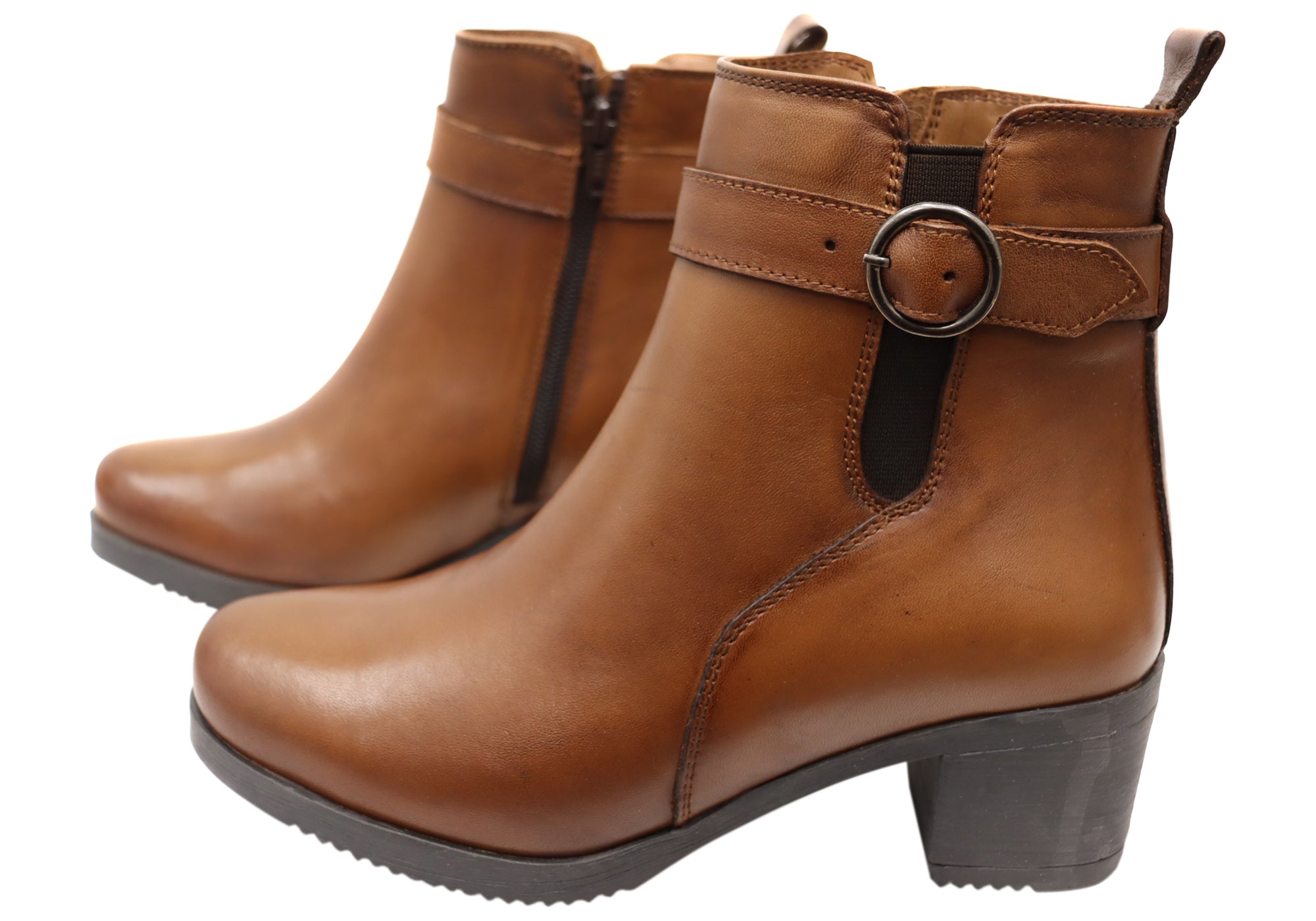 Orizonte Aquem Women's European Comfortable Leather Ankle Boots - Stylish & Supportive Footwear for Work, Travel & Everyday Wear