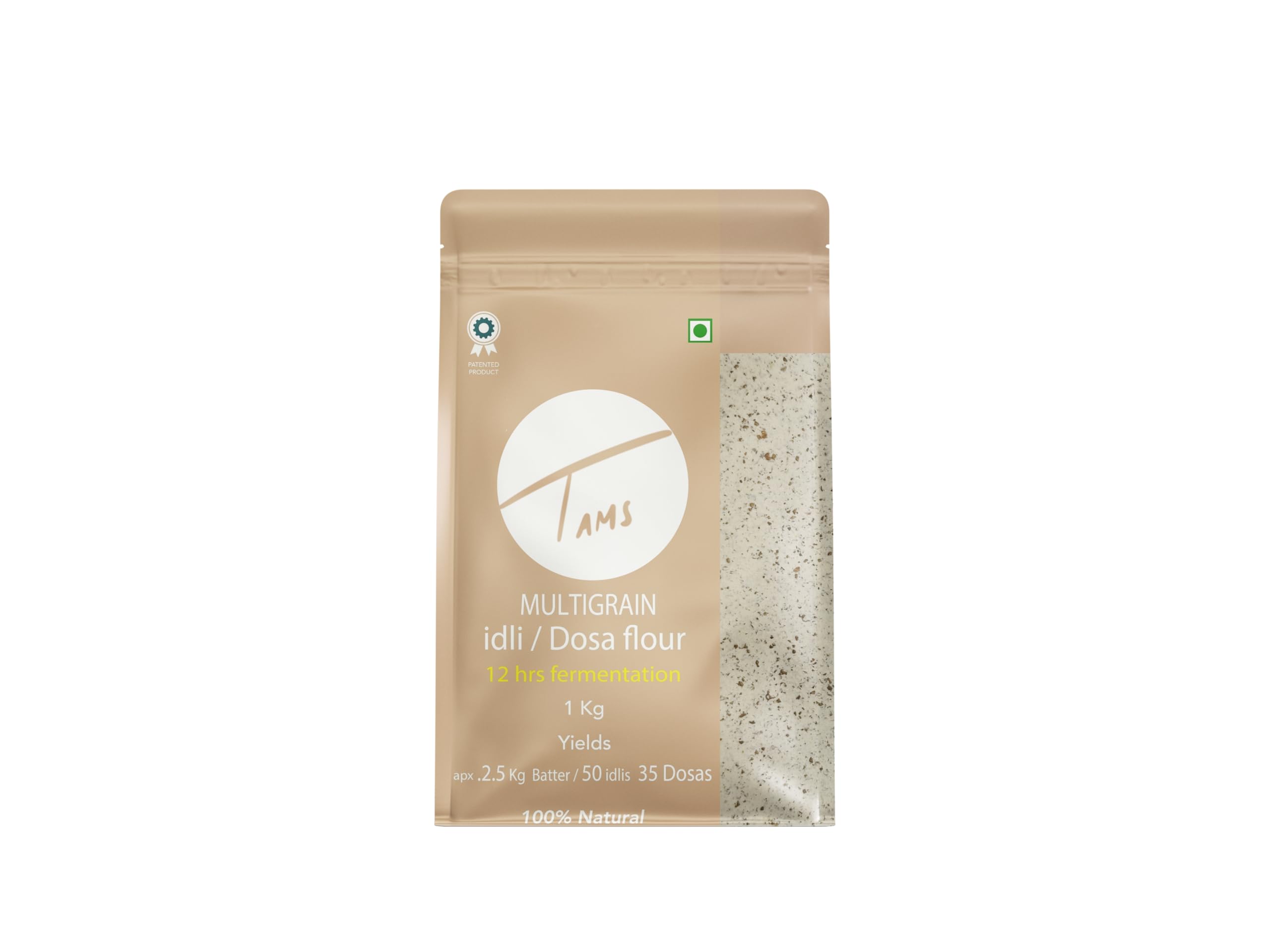 Organic Multigrain Idli & Dosa Flour 1kg - Makes 2.5kg Batter for 60 Soft Idlis | India's First Naturally Fermenting Flour with 6-Month Shelf Life | No Additives, No Chemicals, No Yeast | Perfect for Healthy Breakfast, South Indian Cuisine & Vegan Meals