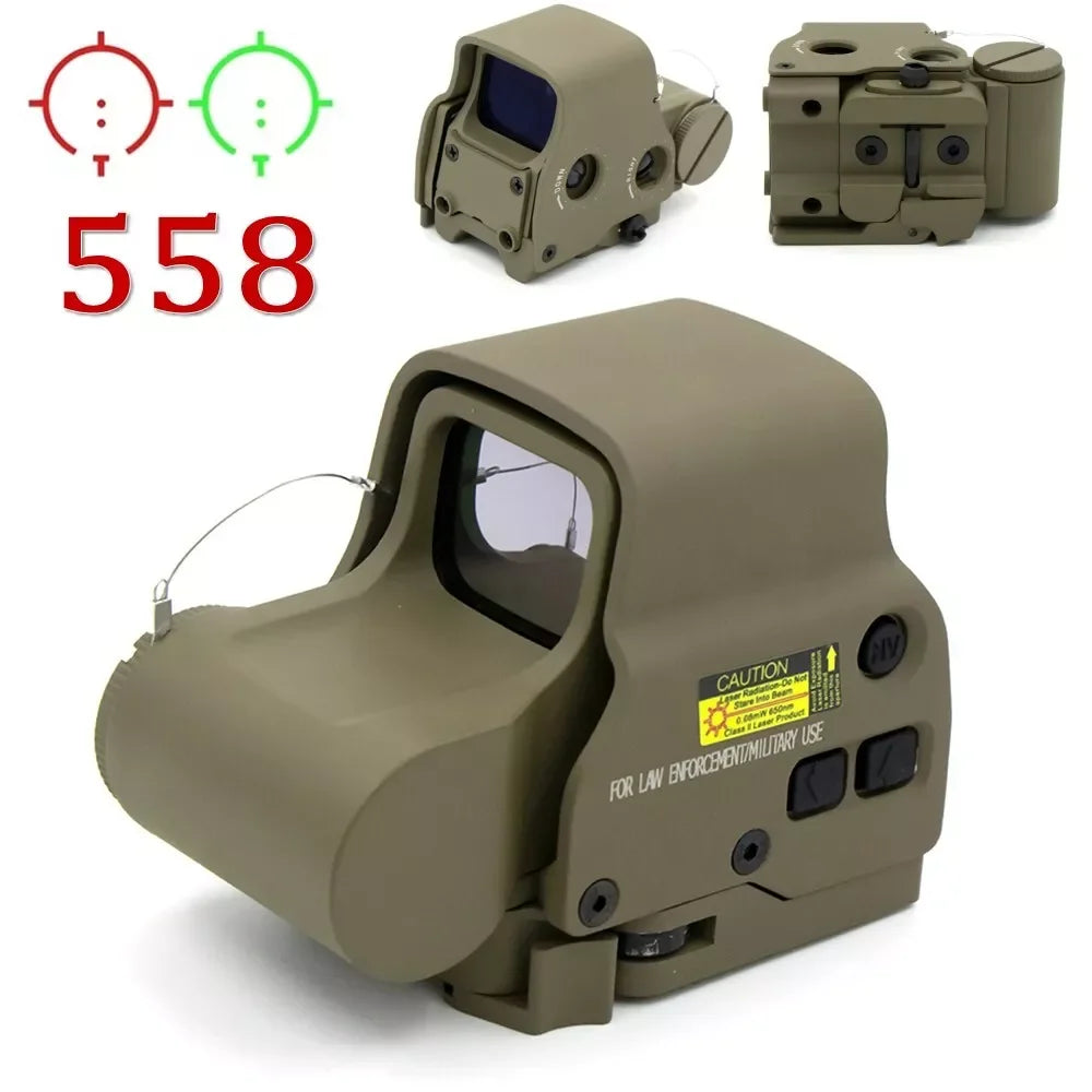 RIFLE Red Green Dot Sight Tactical 558 EXPS3-2 Holographic Hunting Scope | Clone Sniper Riflescope for Hunting, Shooting & Tactical Training | Perfect for AR-15, Shotguns & Airsoft Guns