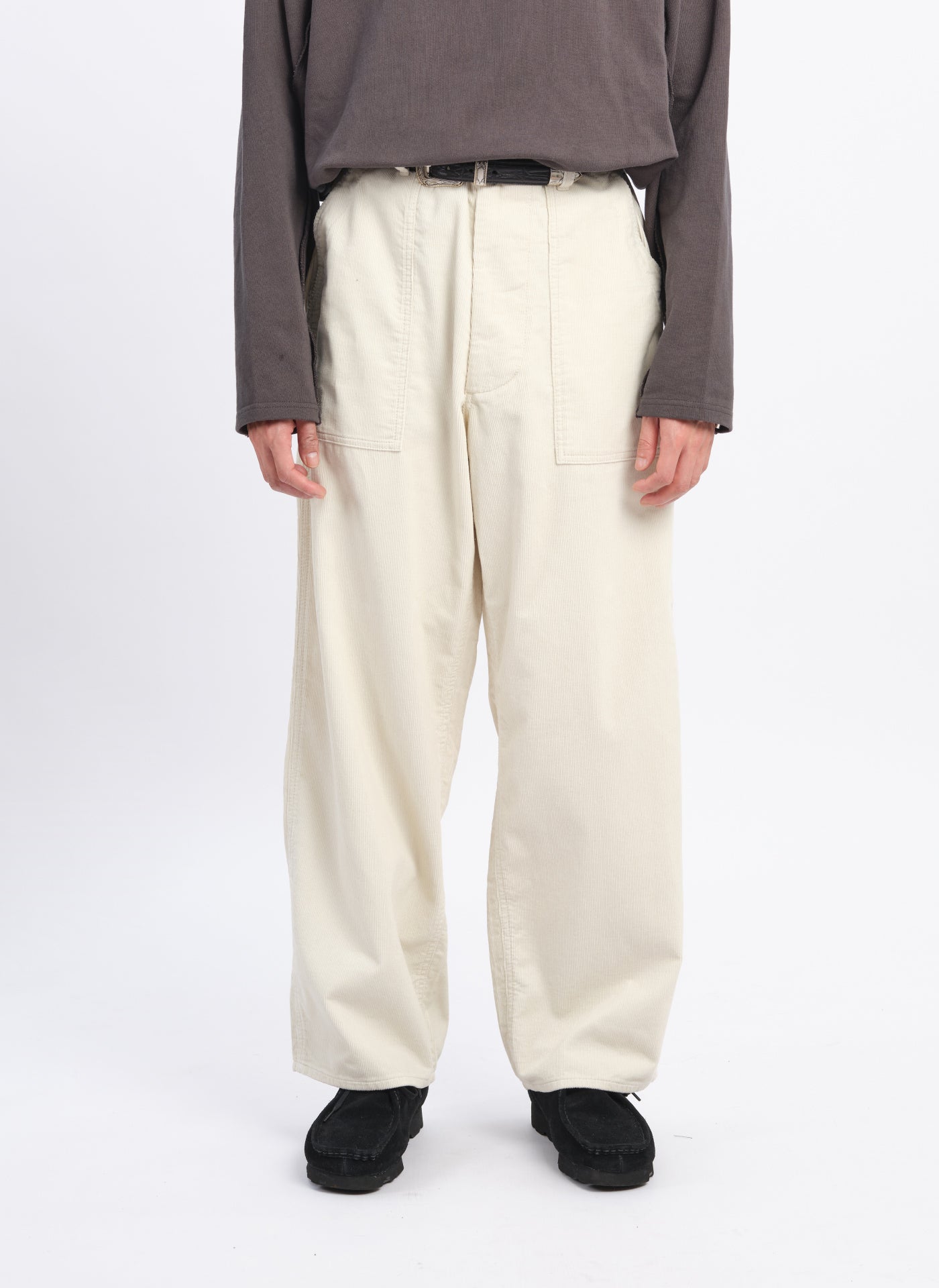 14W Corduroy Wide Tapered Baker Pants for Women - Comfortable High Waisted Casual Trousers for Work, Office & Everyday Wear