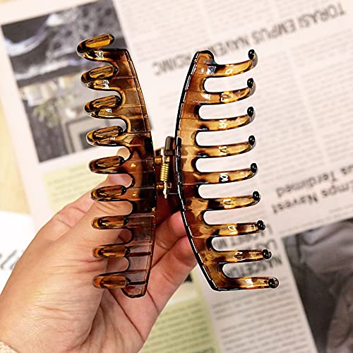 COSYOO Large Non-Slip Hair Claw Clips 2PCS - Strong Hold Fashion Hair Clips for Women, Decorative Jaw Clips for Thick Hair - Perfect for Workout, Office, and Everyday Hairstyles