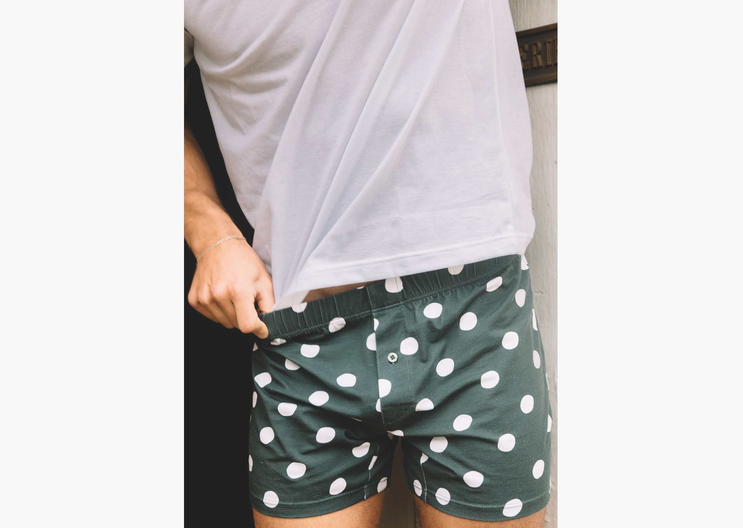 Slim Fit Boxer Briefs for Men - Hunter Hand Drawn Dots Design | Comfortable Cotton Underwear for Daily Wear, Gym & Sleep