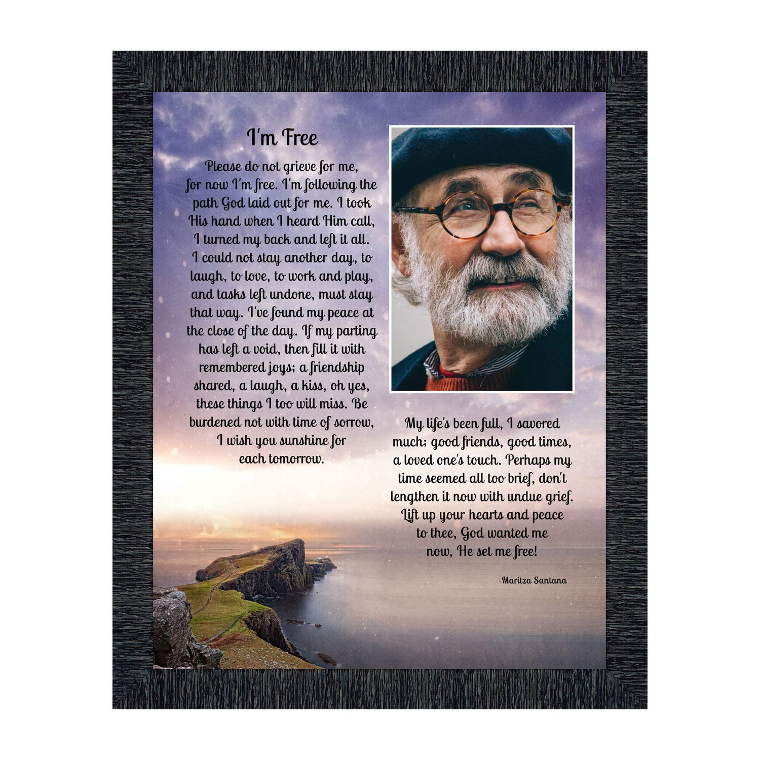 I'm Free Memorial Picture Frame - Sympathy Gift for Loss of Mom | Home Décor