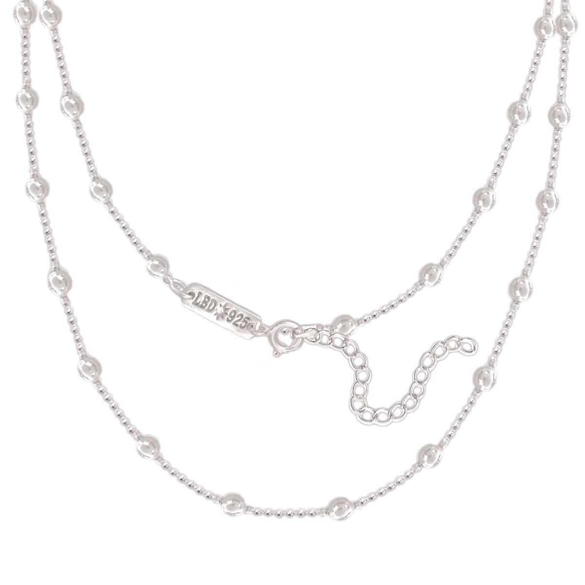 Laihas Prestige Bauble Sterling Silver Choker Necklace for Women - Elegant Layered Jewelry Gift for Birthday, Anniversary & Special Occasions