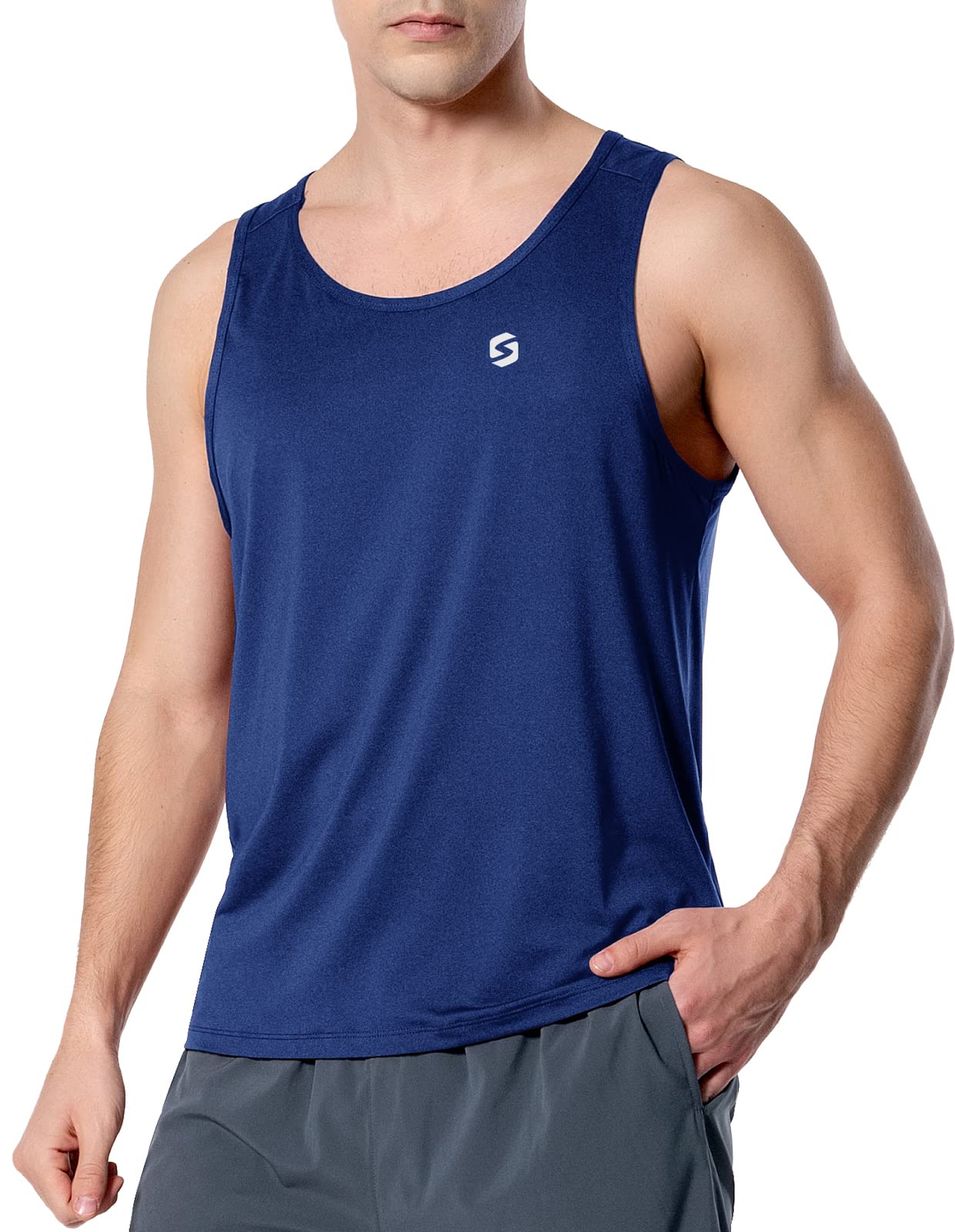Men's Quick Dry Running Tank Top - Breathable Athletic Workout Sleeveless Shirt for Gym, Jogging & Summer Outdoor Activities | Lightweight Moisture Wicking Performance Shirt