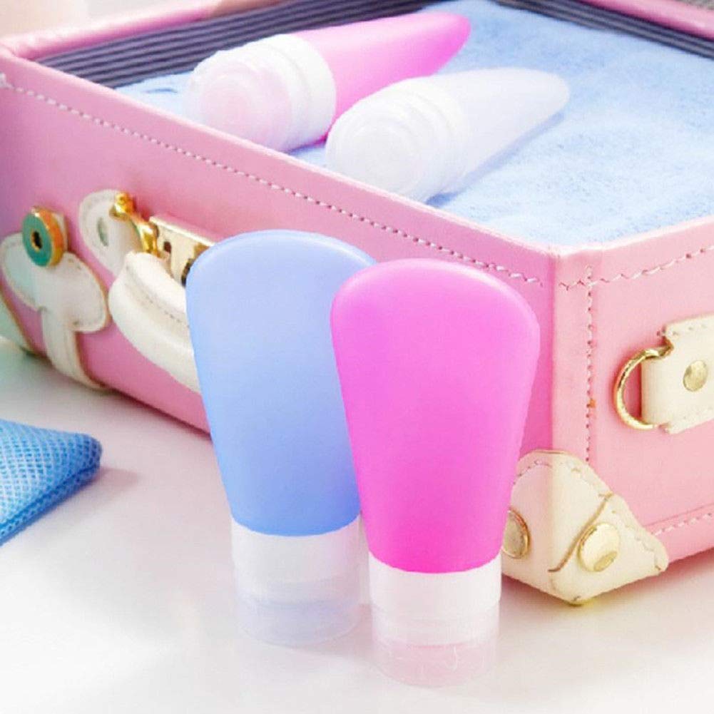 Maharsh 90ml Portable Soft Silicone Travel Bottles Set - Leakproof Squeezable Mini Containers for Shampoo, Lotion, Liquid Soap & Cosmetics | TSA Approved Toiletries for Air Travel, Gym & Vacation (Multi-Color)