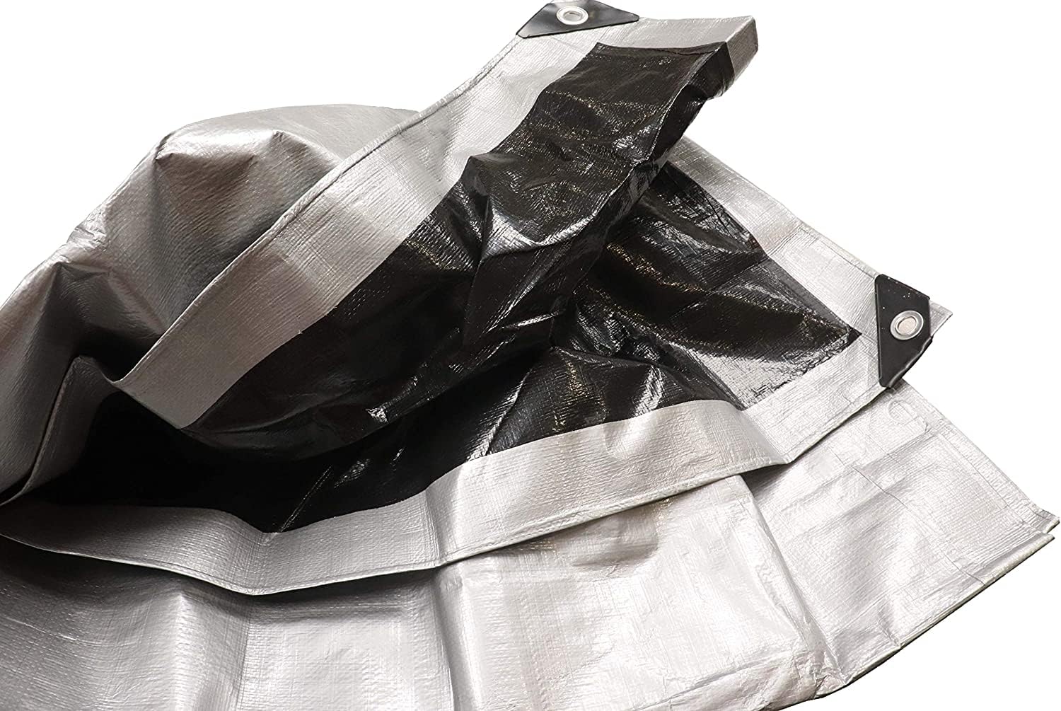Heavy Duty Waterproof Tent Tarp - 25' x 40' UV & Tear Resistant Silver/Black Cover for Camping, Pool, Truck, Boat, Roof, Furniture | Indoor & Outdoor Use for All-Weather Protection