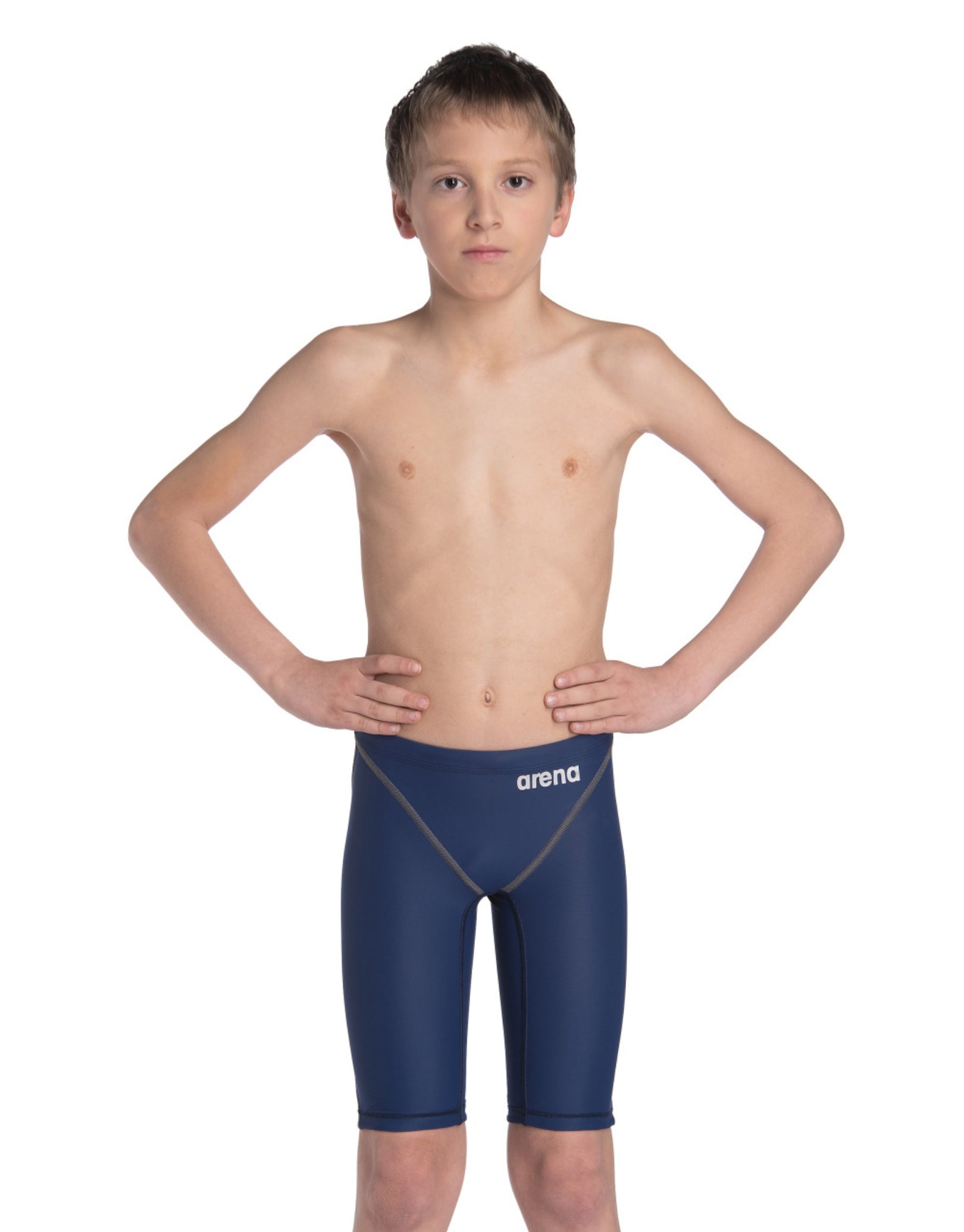 Boys Powerskin ST NEXT Jammer Swimwear - Navy Blue Performance Swim Trunks for Competitive Swimming & Training