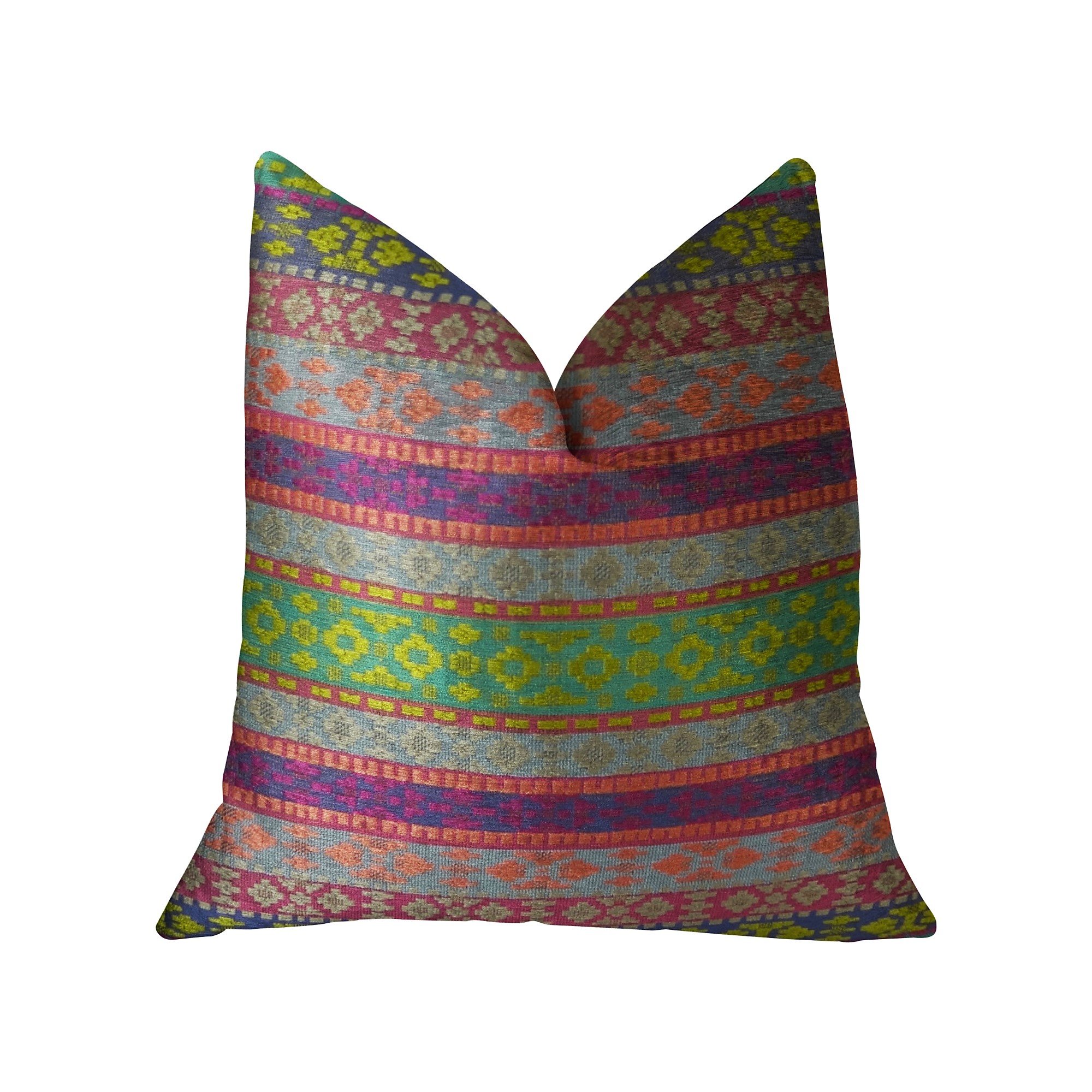 Plutus Avalanche Magenta Handmade Luxury Throw Pillow Cover - 16x16 Inch Square Decorative Cushion for Sofa, Bed & Home Decor - Soft Premium Cotton Pillowcase for Living Room, Bedroom & Dorm