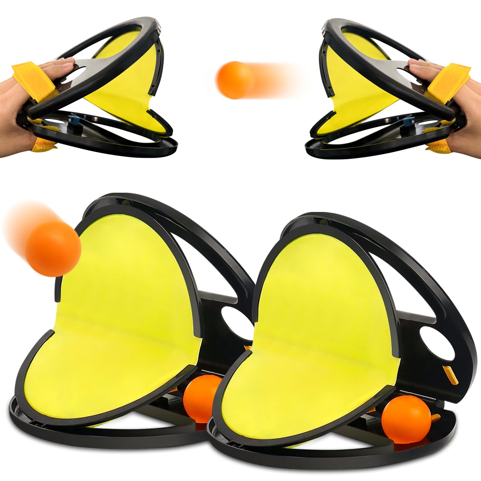 Best Outdoor Toss and Catch Ball Game Set - 2 Paddles & 4 Balls for Backyard, Beach, Pool Fun - Perfect for Kids and Family Yard Games, Sports Activities, and Summer Outdoor Play