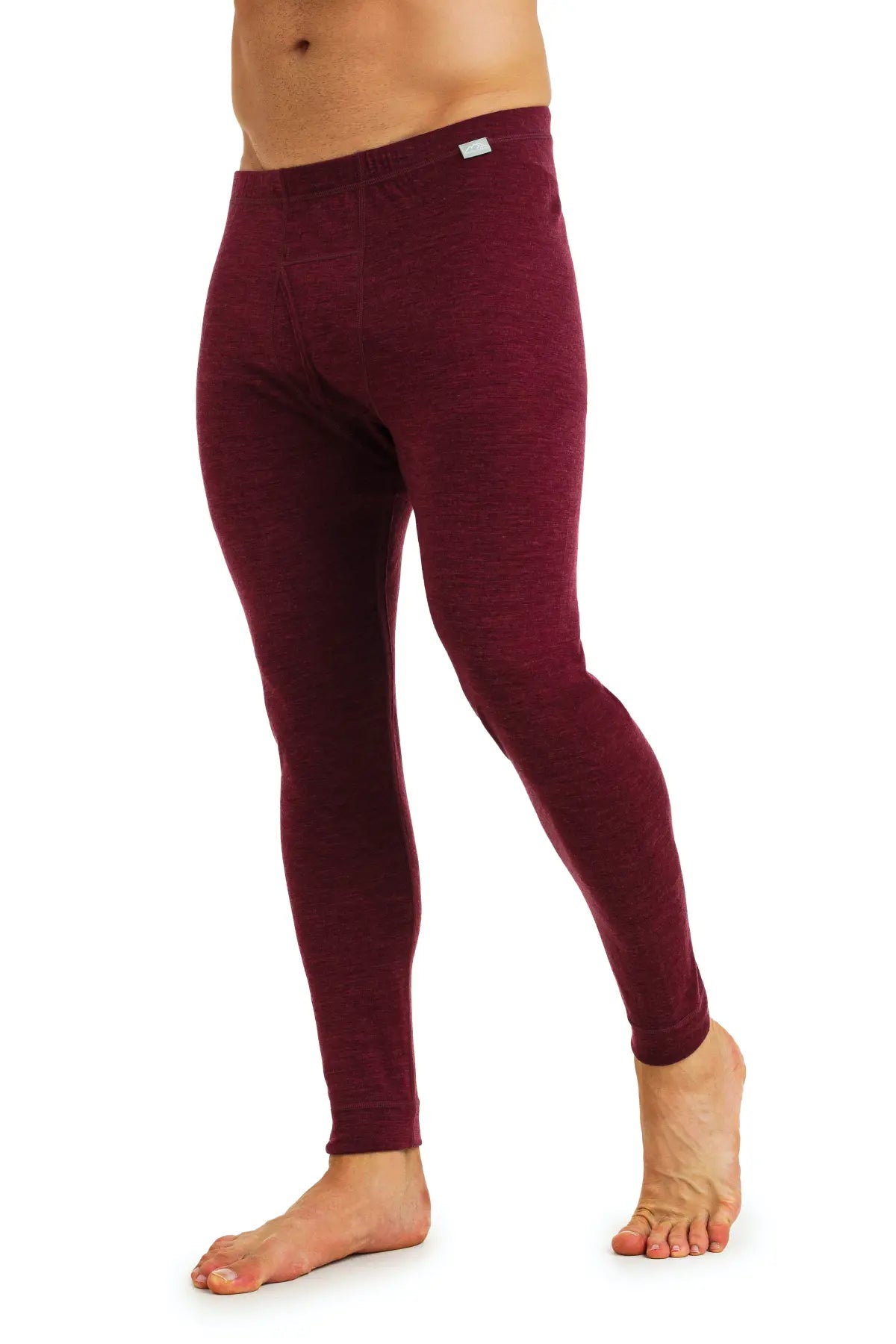Men's Merino Wool Pants - 165 Burgundy Red for Hiking, Travel & Outdoor Activities | Comfortable & Breathable Winter Trousers