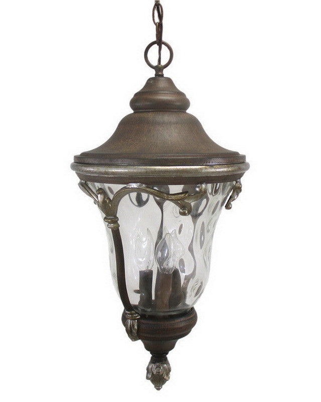 Kalco Lighting 9068 GG 4-Light Outdoor Hanging Lantern - Golden Grain Finish - Weatherproof Exterior Light Fixture for Porch, Patio & Garden Decor