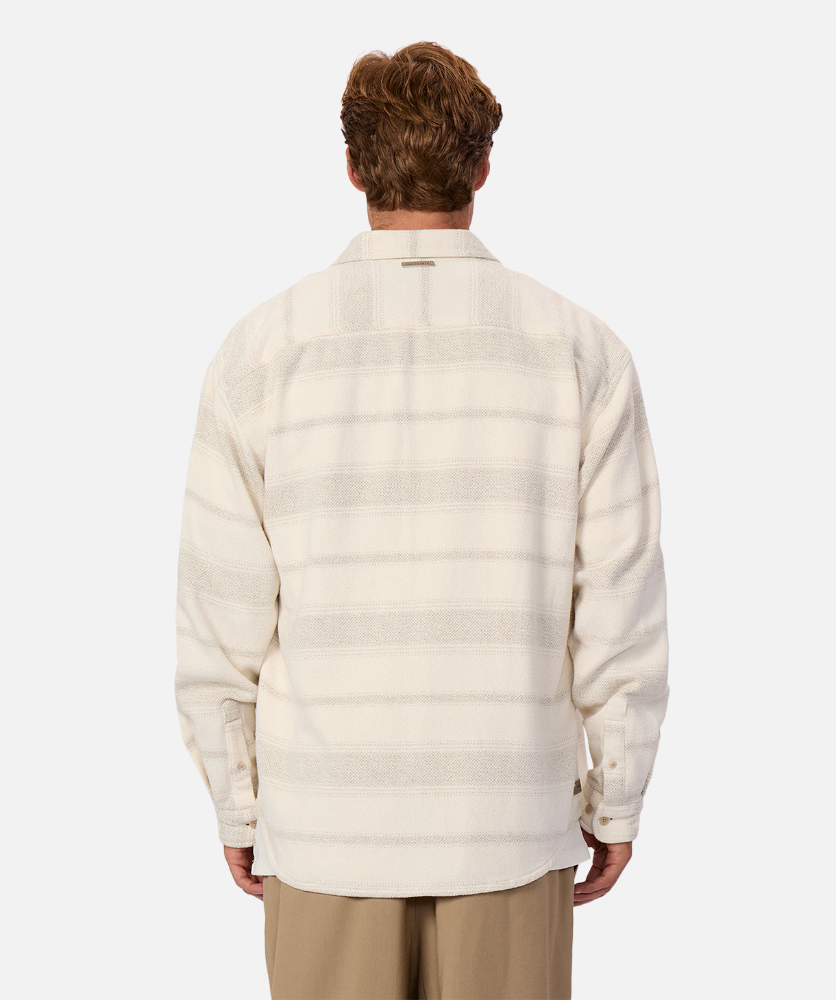 Arizona Long Sleeve Shirt for Men & Women - Soft Cotton Crewneck T-Shirt in Cream & White Combo | Casual Wear, Outdoor Activities, Layering Essential