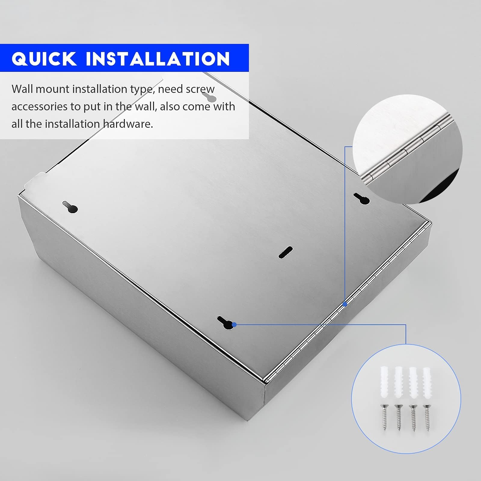 Touchless Commercial Paper Towel Dispenser Wall Mount - C-Fold/Multi-Fold/Tri-Fold Hand Towel Holder with Lock for Restrooms, Kitchens & Office Use