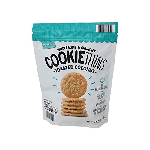 Benton's Toasted Coconut Cookie Thins - 3 Pack | Wholesome & Crunchy Snacks | Perfect for Lunchboxes, Office Snacking & Afternoon Tea