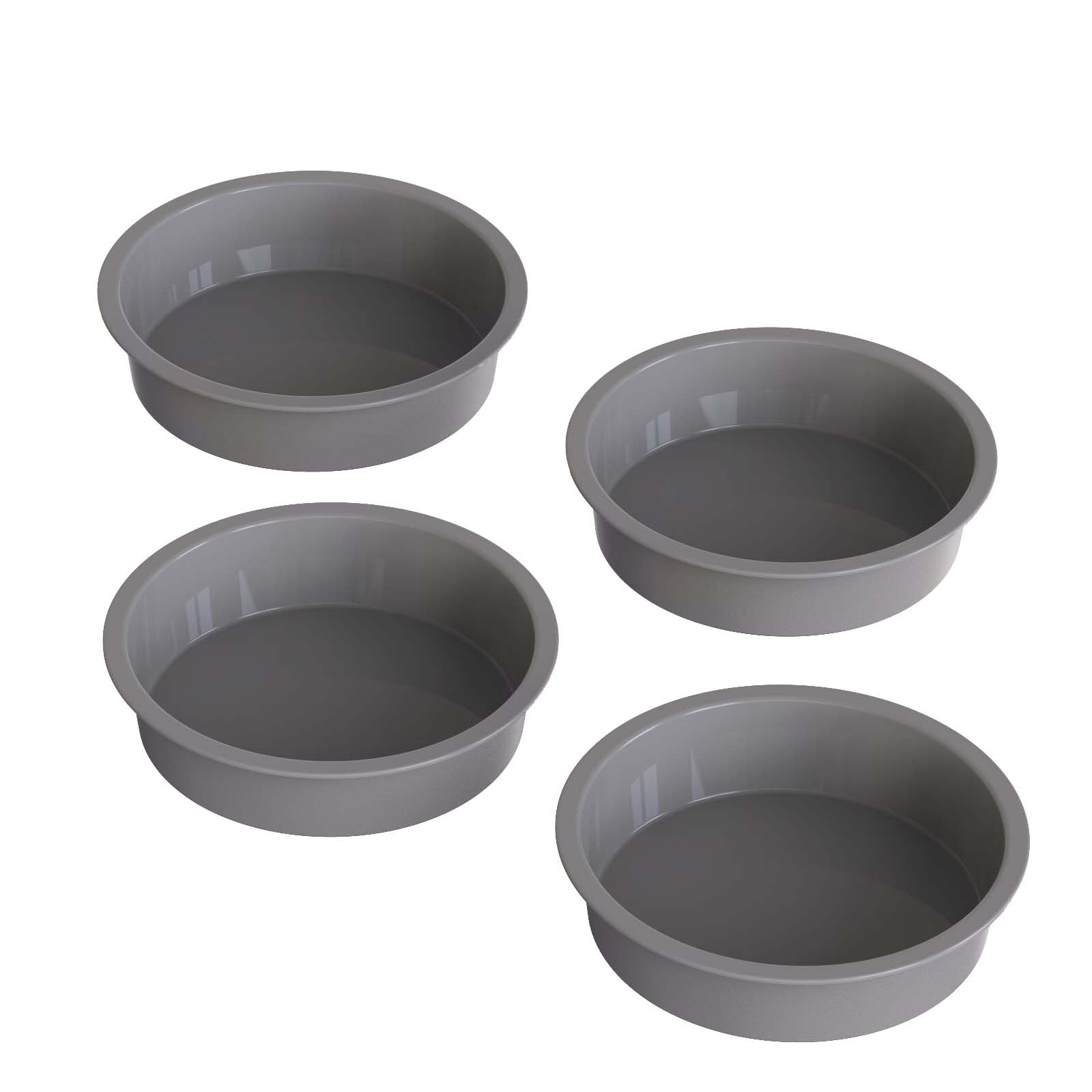4-Pack 5 Inch Round Silicone Cake Pans - Nonstick, Quick Release Baking Molds for Small Cakes, Cupcakes & Smash Cakes - Perfect for Birthday Parties, Baby Showers & Home Baking