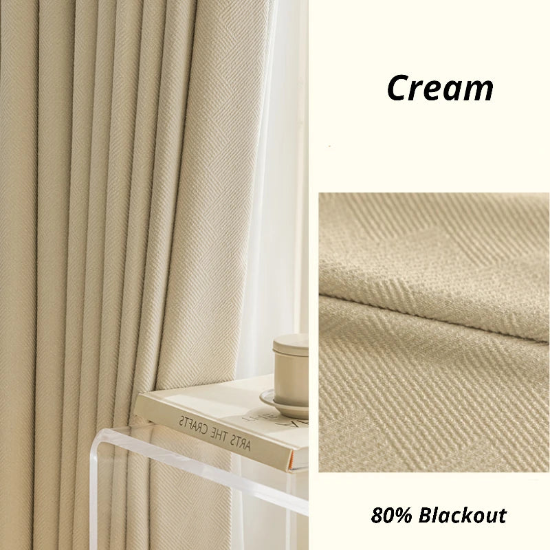 Elena Striped Chenille Curtain Swatch - Soft Textured Window Drapes for Living Room & Bedroom Decor