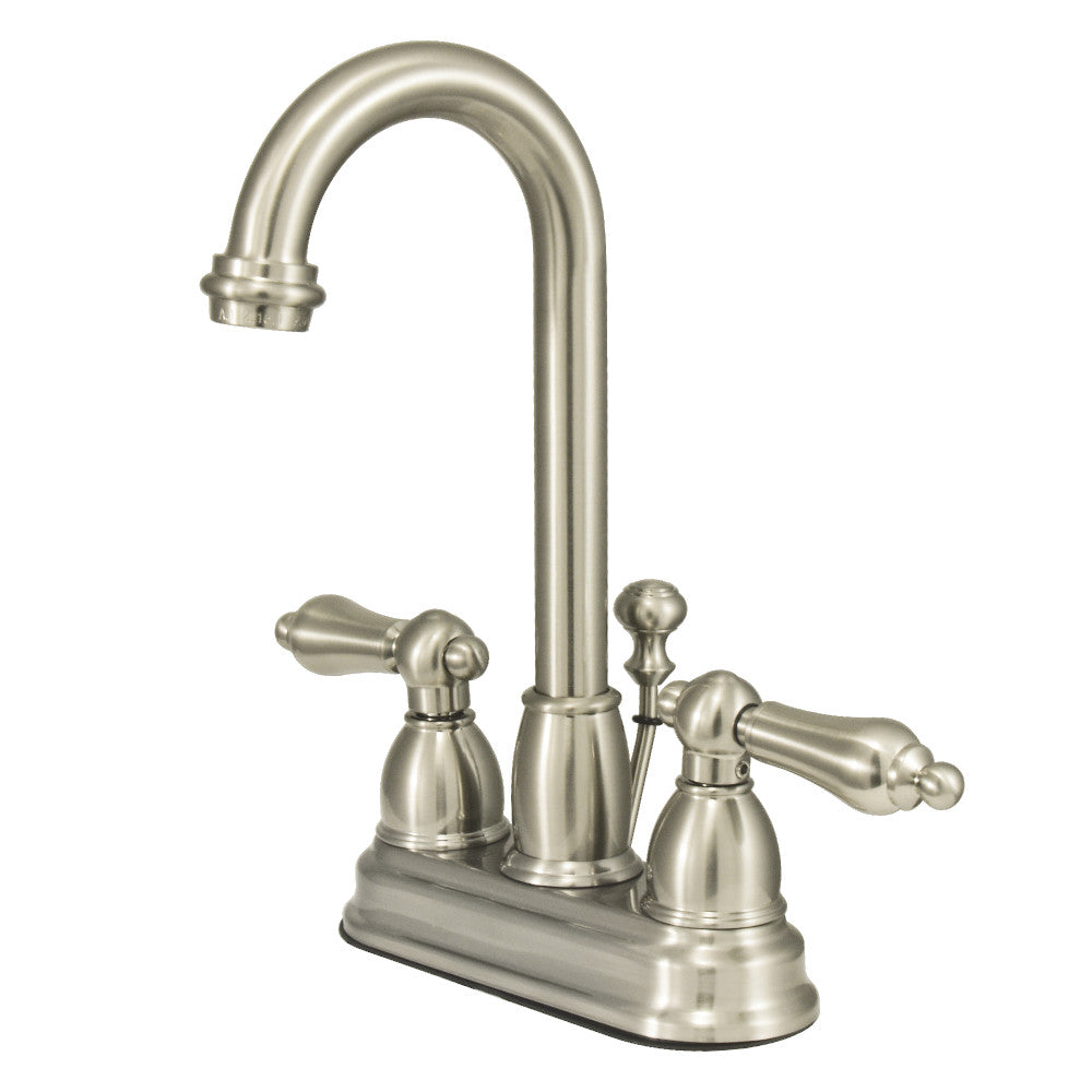 Kingston Brass KB3611AL 4-Inch Centerset Bathroom Faucet - Chrome Finish, Single Handle for Sink Vanity - Perfect for Bathroom Remodel & Home Upgrade
