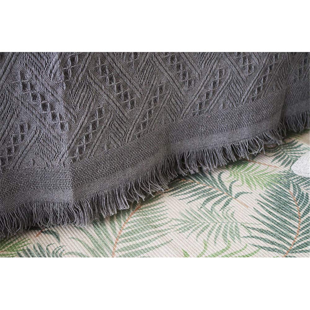 Boho Blanket - Gray Checkered Sofa Cover, 230x340cm Soft Fabric Dust Protector for Couch, Sofa, Loveseat - Perfect for Living Room, Bedroom, and Outdoor Use