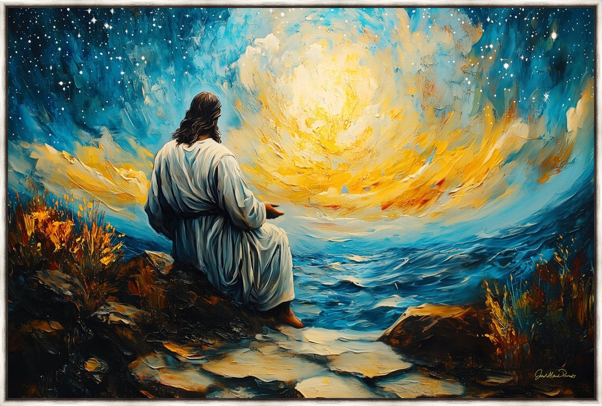Large Wall Art 'Sit With Me' - Modern Canvas Painting for Living Room, Bedroom & Office Decor - Perfect for Home, Apartment & Workspace