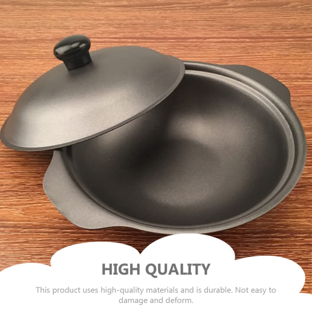 1pc Yellow Clay Casserole Pot for Braised Chicken & Rice - Traditional Stewed Chicken Rice Cooking Utensil - Perfect for Home Cooking, Asian Cuisine & Family Meals