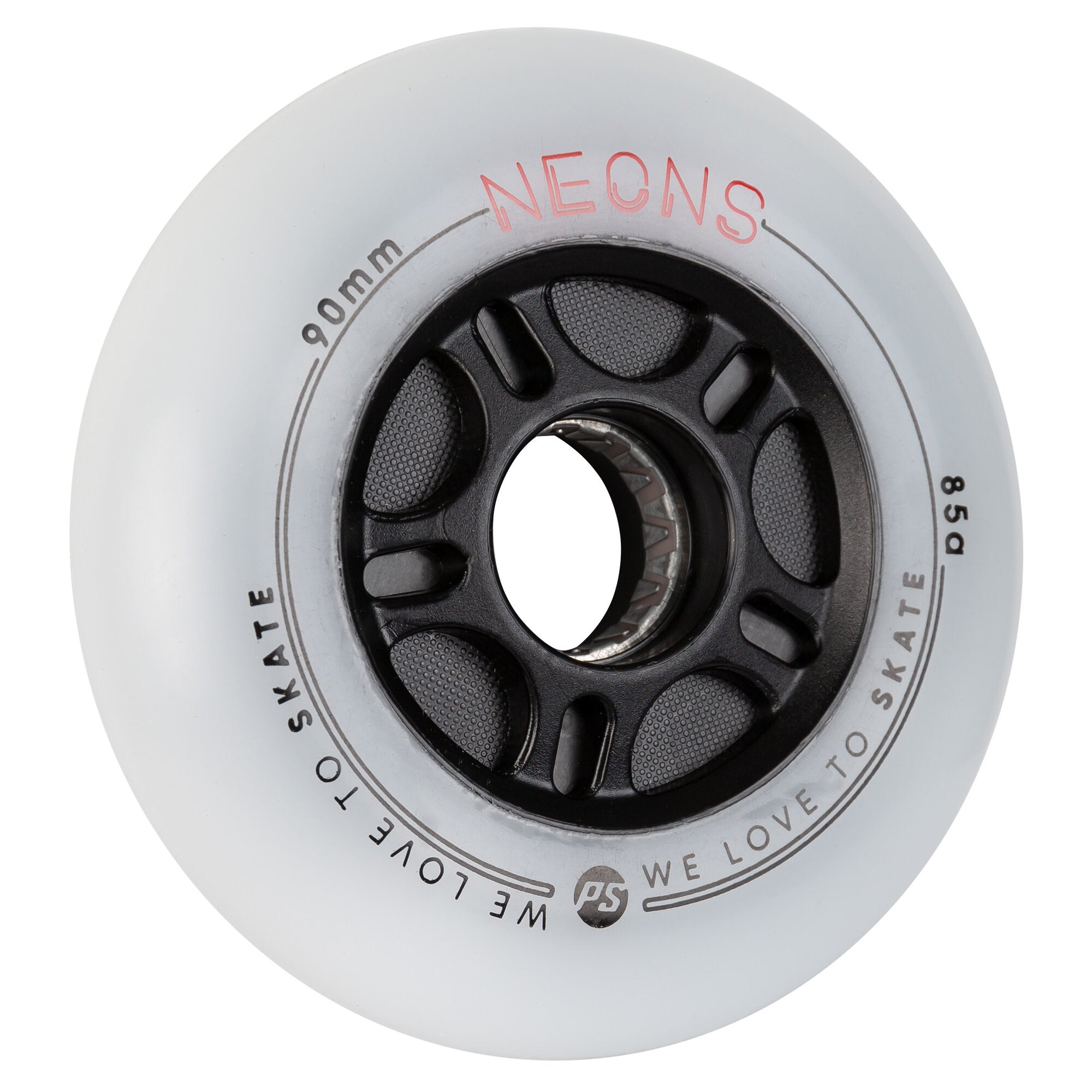 Neon 90/85A Red Wheels - 4 Pack Set for Skateboards, Longboards & Roller Skates - High-Performance Outdoor & Indoor Skating