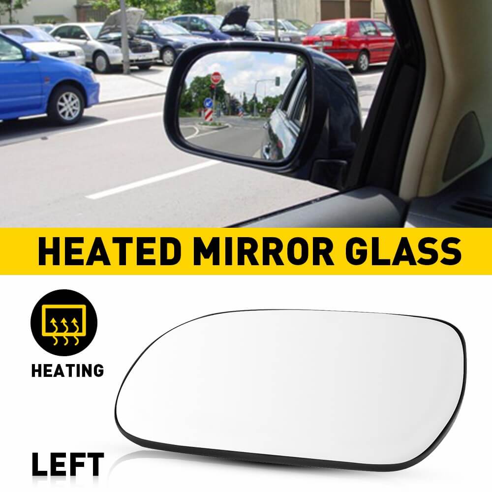 Heated Mirror Glass Replacement for 2004-2009 Lexus RX300 RX330 RX350 RX400H - Left & Right Side - Defrosting Car Mirrors for Winter Driving Safety