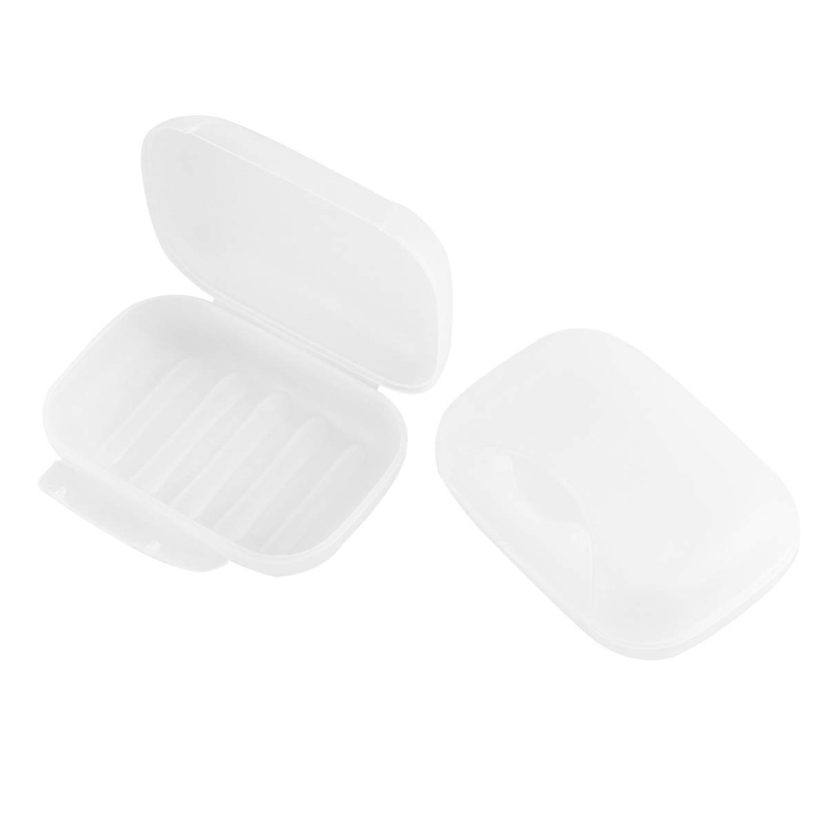 HEMOTON 2-Pack Sealed Soap Case with Lid - Leak-Proof Travel Soap Dish Holder for Bar Soap Storage, Perfect for Bathroom, Shower, Camping & Outdoor Use
