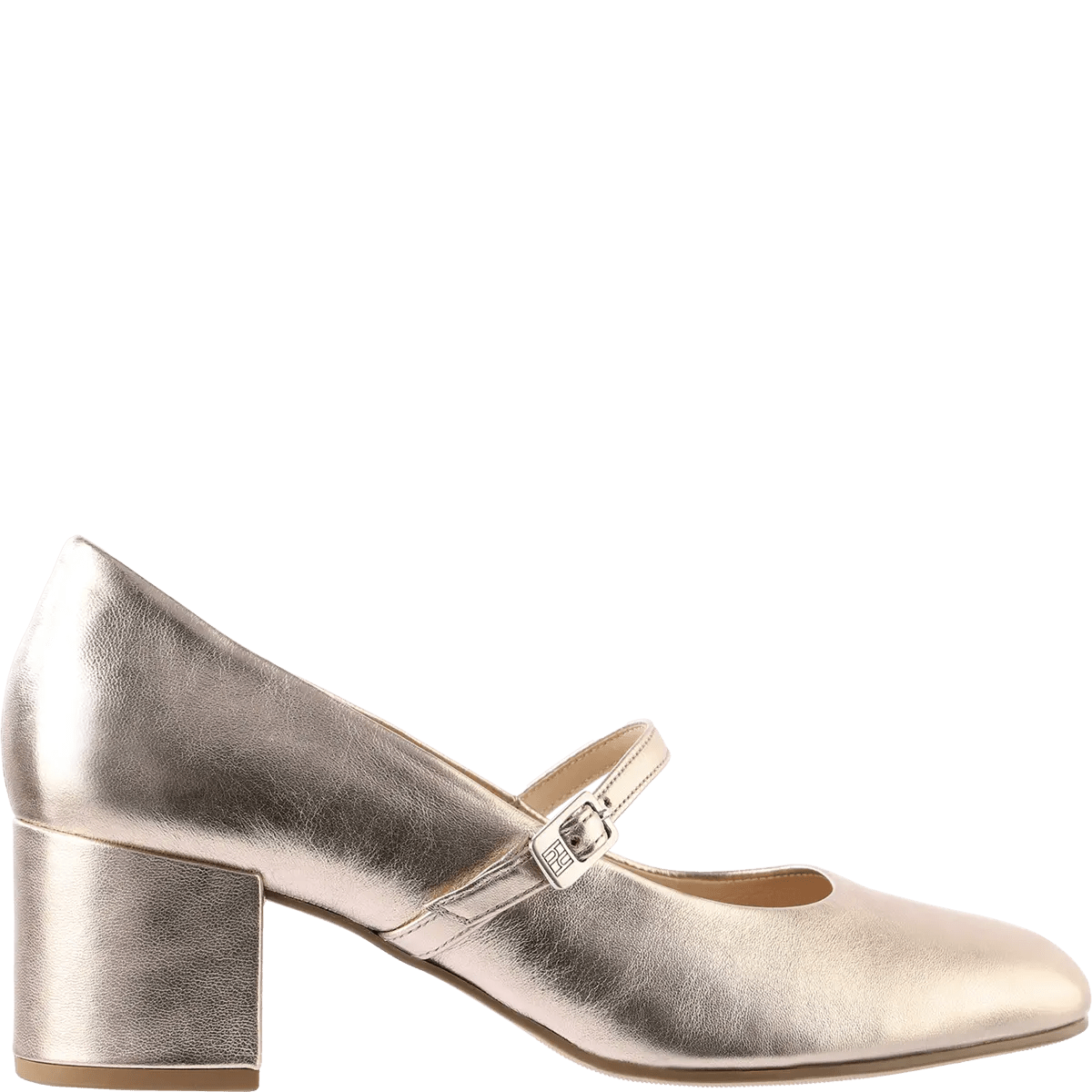 Emely Gold Mary Jane Pumps for Women - Elegant Low Heel Dress Shoes for Weddings, Parties & Office Wear