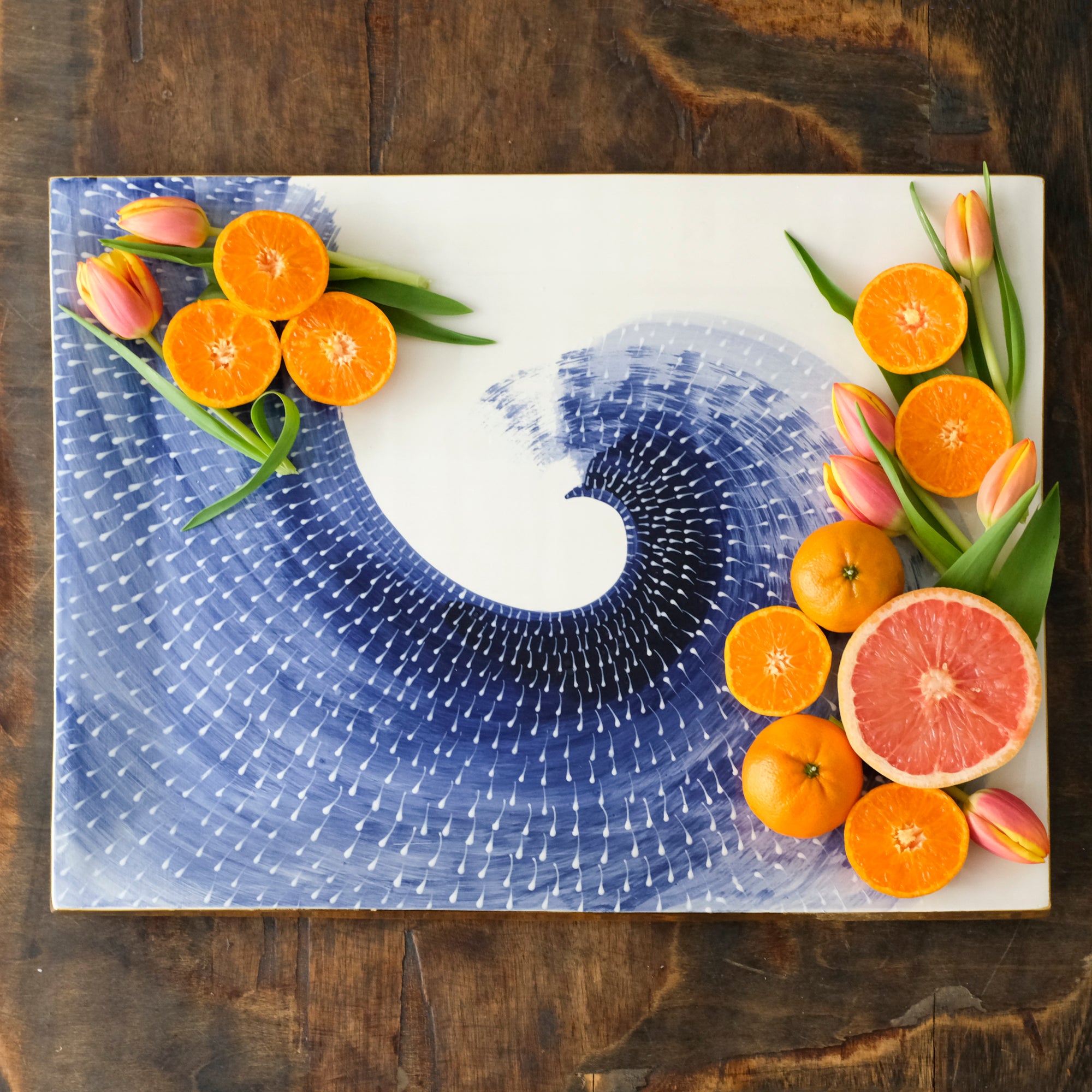 **Gloucester Swoosh Smorgasbord Serving Tray – Stylish Wooden Appetizer Platter for Entertaining, Parties, and Home Decor**