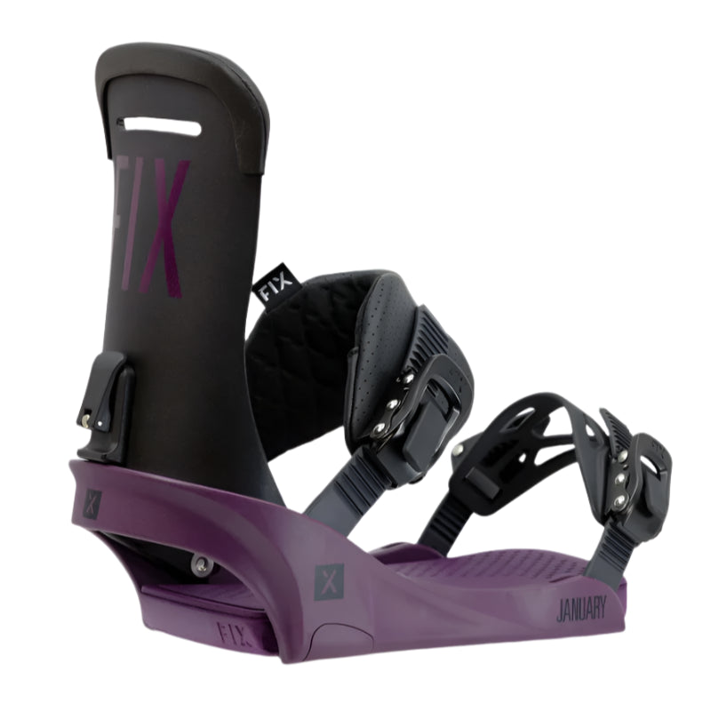 2024 Women's January Snowboard Bindings - Adjustable & Comfortable for All-Mountain Riding | Perfect for Freestyle & Powder Snowboarding