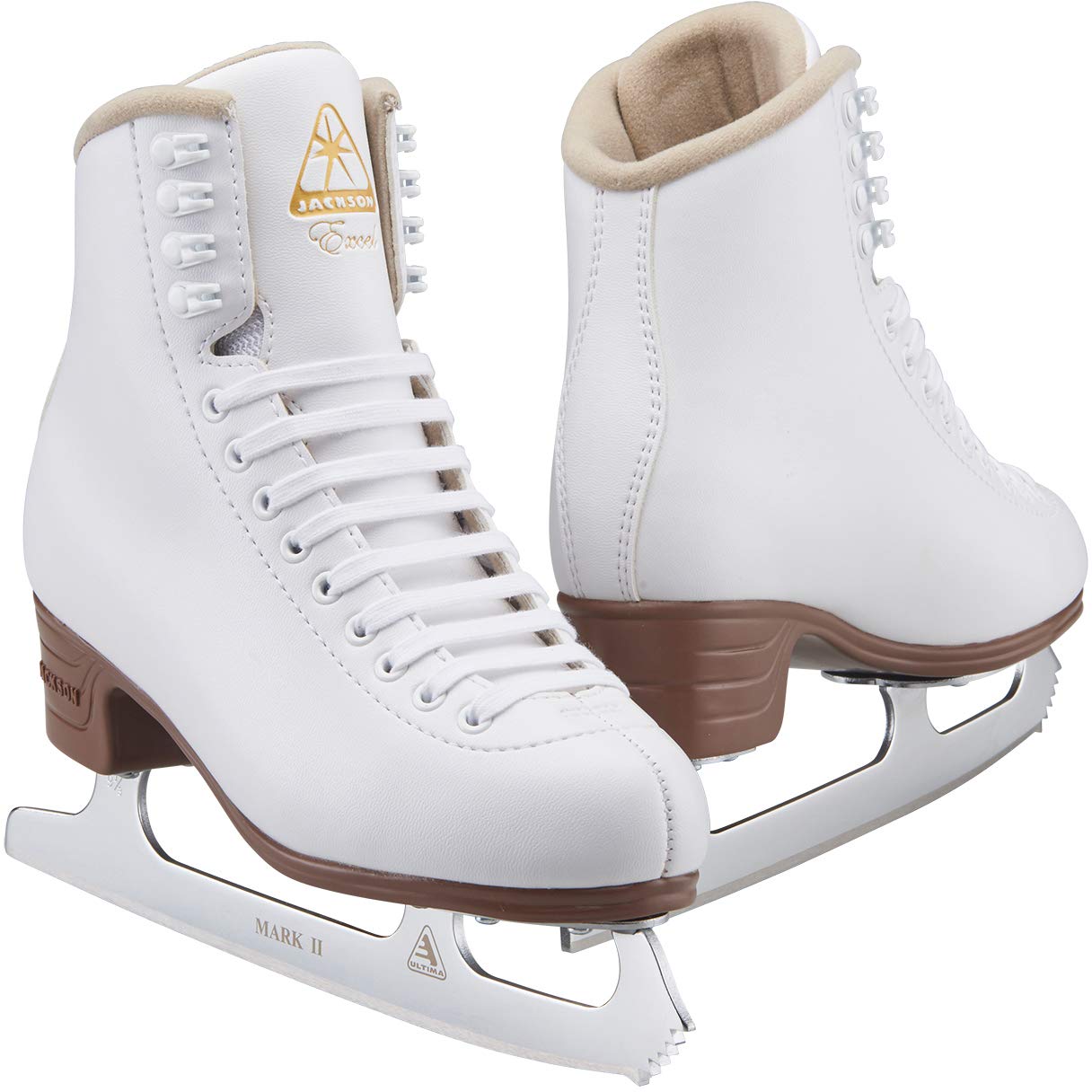 Jackson Ultima Excel JS1291 Women's Ice Skates - Medium Width, Youth Size 12 (Kids) - Perfect for Figure Skating, Recreational Ice Skating & Ice Rink Practice