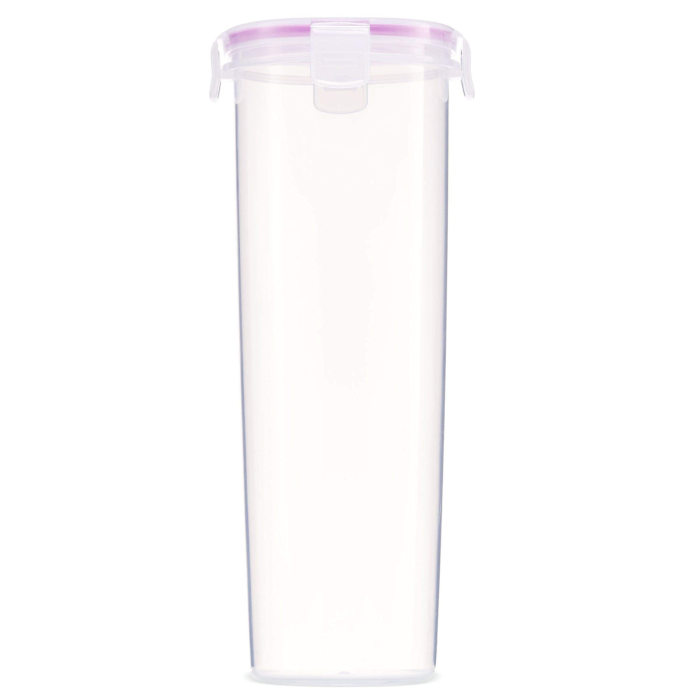 Komax Airtight Spaghetti Storage Containers - BPA-Free Plastic Pasta Canisters with Lids - Set of 2 Round Dry Food Containers for Pantry Organization - Perfect for Spaghetti, Macaroni & Cereal Storage - Dishwasher Safe & Leakproof Kitchen Containers for Home & Restaurant Use