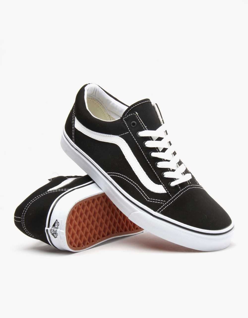 Vans Authentic Core Classics Sneakers - Black/White Canvas - Men's Size 11 D(M) US / Women's Size 12.5 B(M) US / EU 44-45 - Casual Skate Shoes for Streetwear & Everyday Comfort