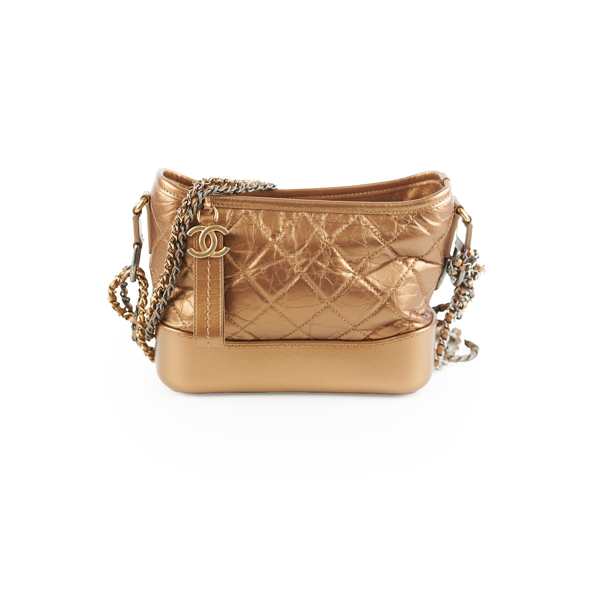 Chanel Gabrielle Small Gold-Tone Quilted Leather Crossbody Bag for Women - Perfect for Parties, Date Nights & Everyday Elegance