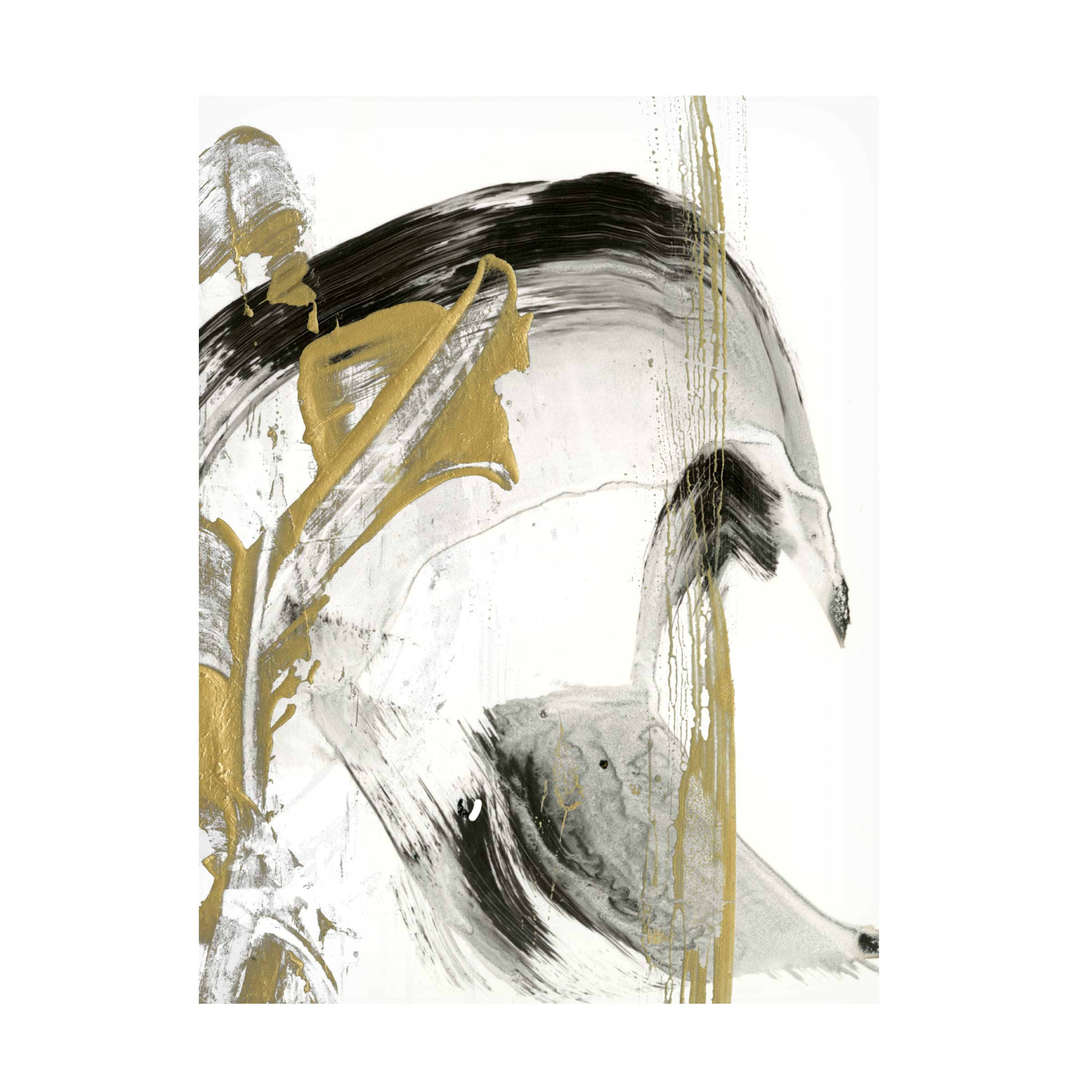 Trademark Fine Art 'Drip II' Abstract Canvas Painting by Ethan Harper - Modern Wall Art for Living Room, Bedroom & Office Decor