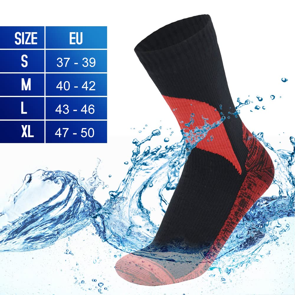 Waterproof Breathable Sports Socks for Men & Women - Outdoor Athletic Socks for Cycling, Hiking, Skiing & Fishing - Moisture Wicking, Durable & Comfortable for All-Day Wear - Ideal for Adventure Enthusiasts & Fitness Lovers