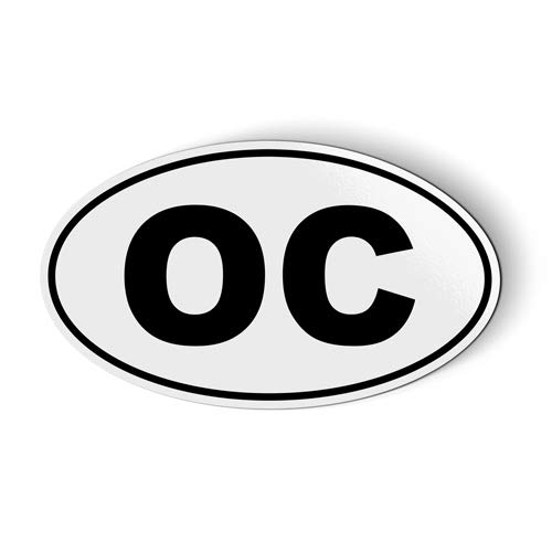 OC Orange County Oval Stickers and Tees - 3