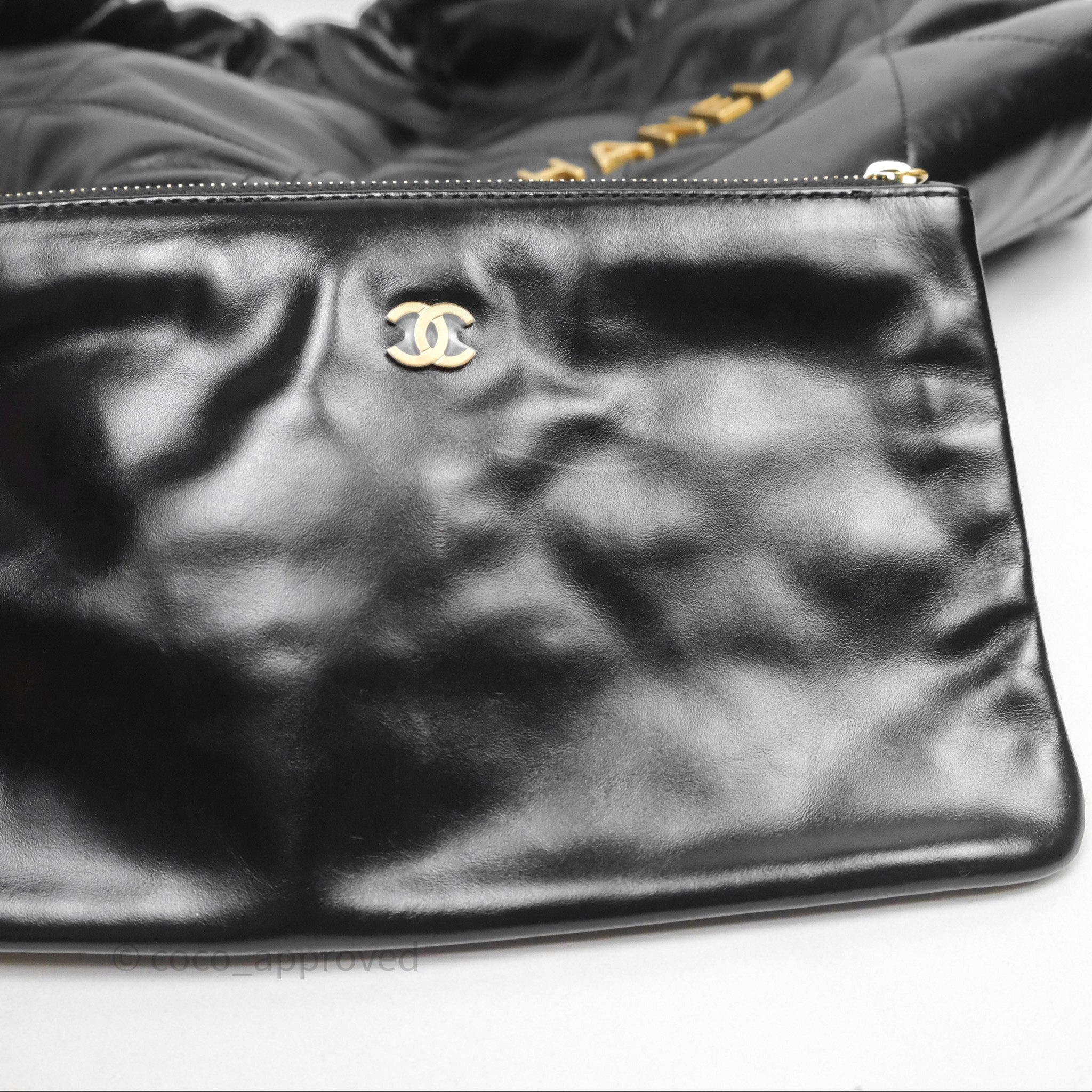 Chanel 22 Small Handbag - Black Shiny Calfskin Leather with Aged Gold Hardware | Luxury Crossbody Bag for Women, Perfect for Date Night & Evening Events
