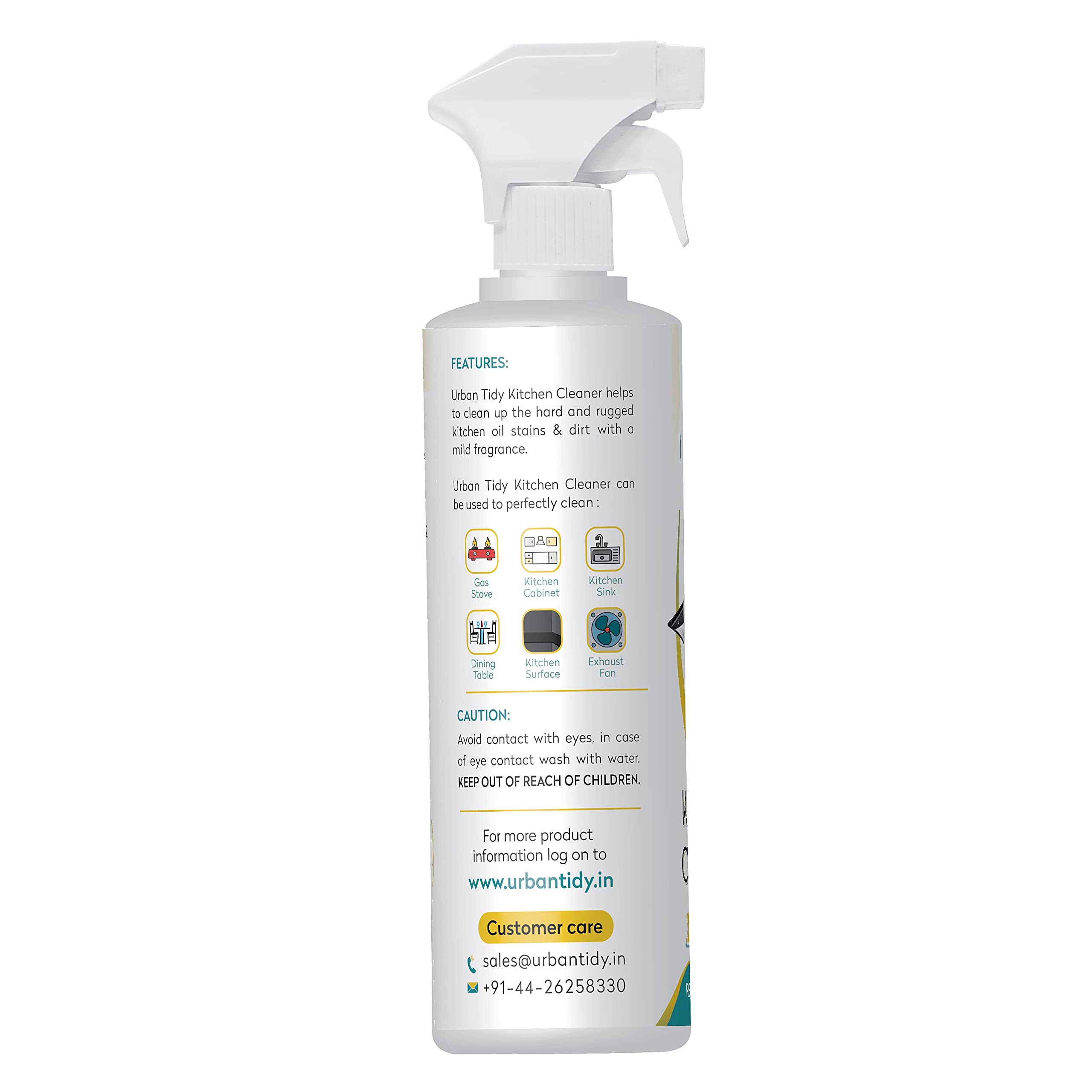 Urban Tidy Kitchen Cleaner - Oil Stain Remover for Gas Stove, Chimney, Oven, Grill & Exhaust Fans | Burnt Pot Cleaner with Lemon Fragrance (500g) | Perfect for Deep Cleaning and Degreasing Kitchen Appliances