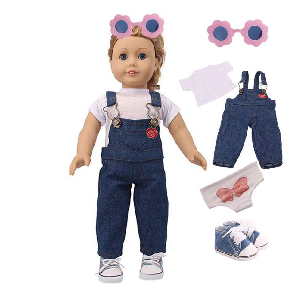 18 Inch Doll Clothes Set for American Girl Dolls with Shoes & Accessories | Birthday Party, Christmas Gift, Dress Up Play & Pretend Play Outfits