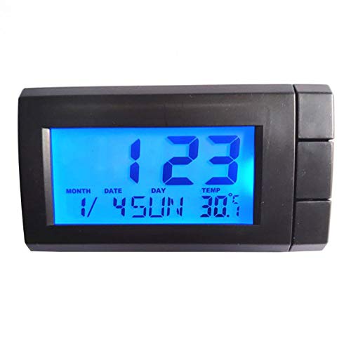 Digital Car Thermometer with Backlight - Accurate Indoor/Outdoor Temperature Gauge & Clock for Vehicle - Perfect for Road Trips, Winter Driving & Climate Monitoring