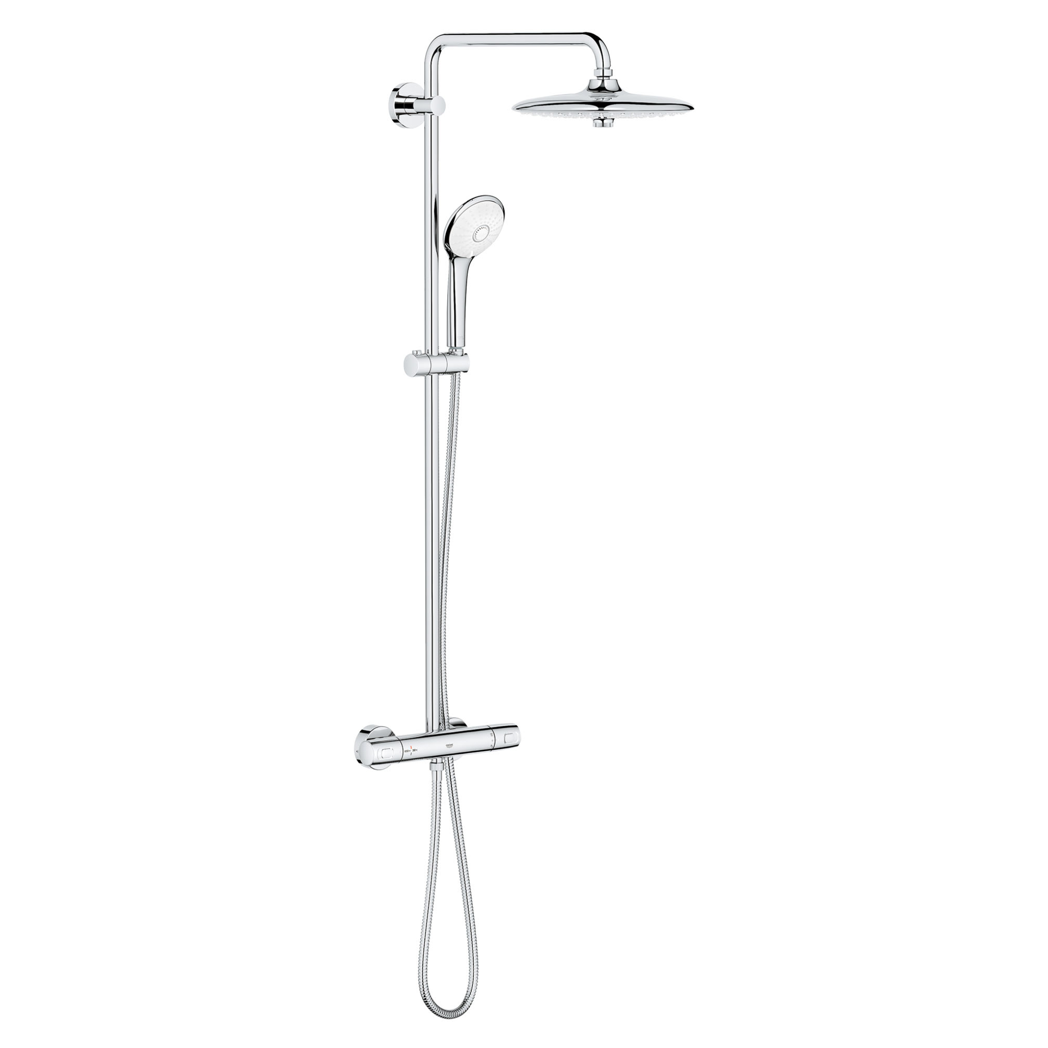 Grohe EUPHORIA 260 CoolTouch Thermostatic Shower System - 1.75 GPM Water-Saving Luxury Shower for Spa-Like Bathroom Experience | Perfect for Master Bath & Modern Home Renovation
