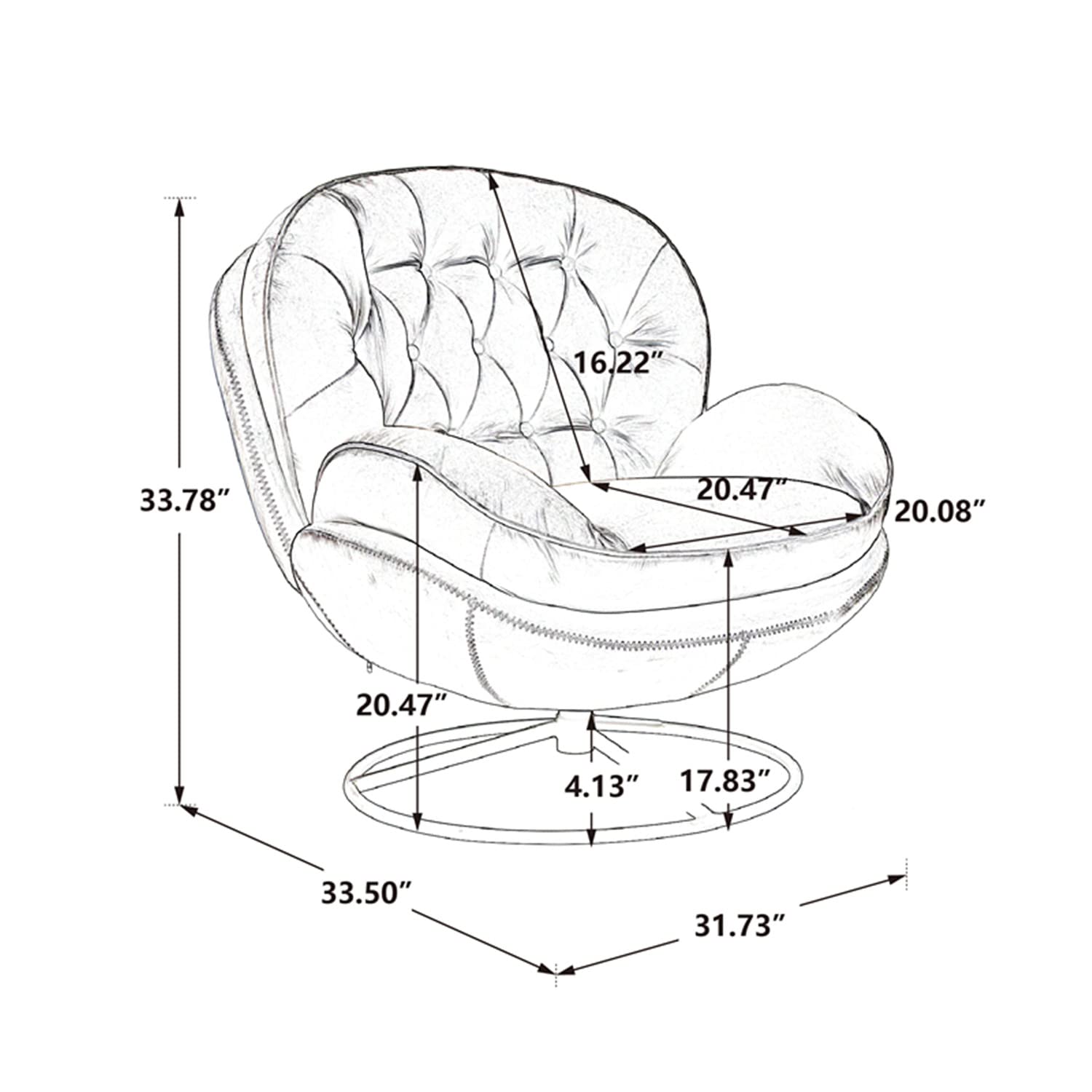 Velvet Swivel Accent Chair with Ottoman Set - 360 Degree Rotating Modern Lounge Chair with Footrest, Comfortable Armchair for Living Room, Bedroom & Office - Yellow Soft Fabric Leisure Sofa for Relaxing & Reading